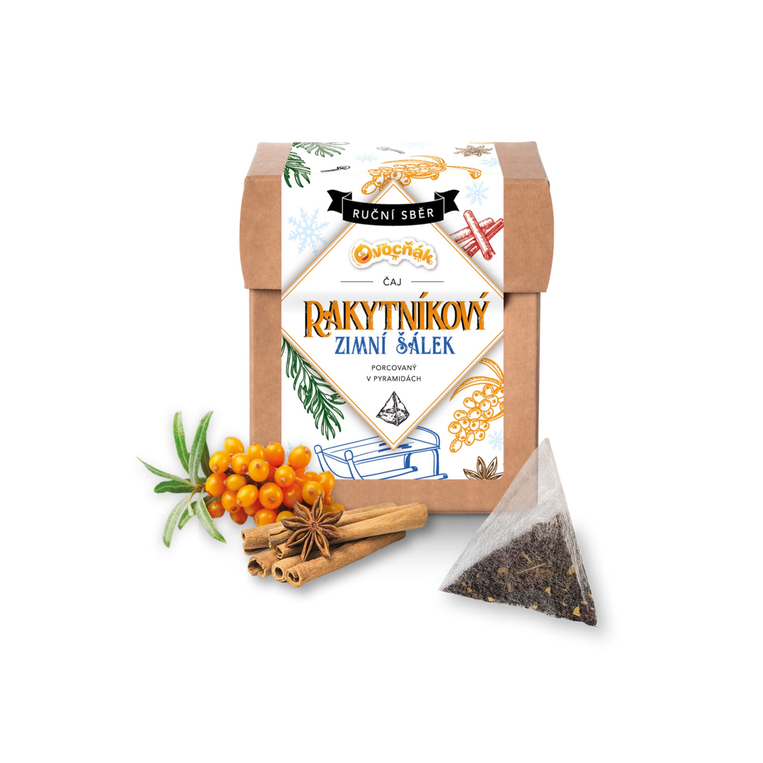 Ovocňák Čaj rakytníkový Zimní šálek (12 x 4 g) Ovocňák
