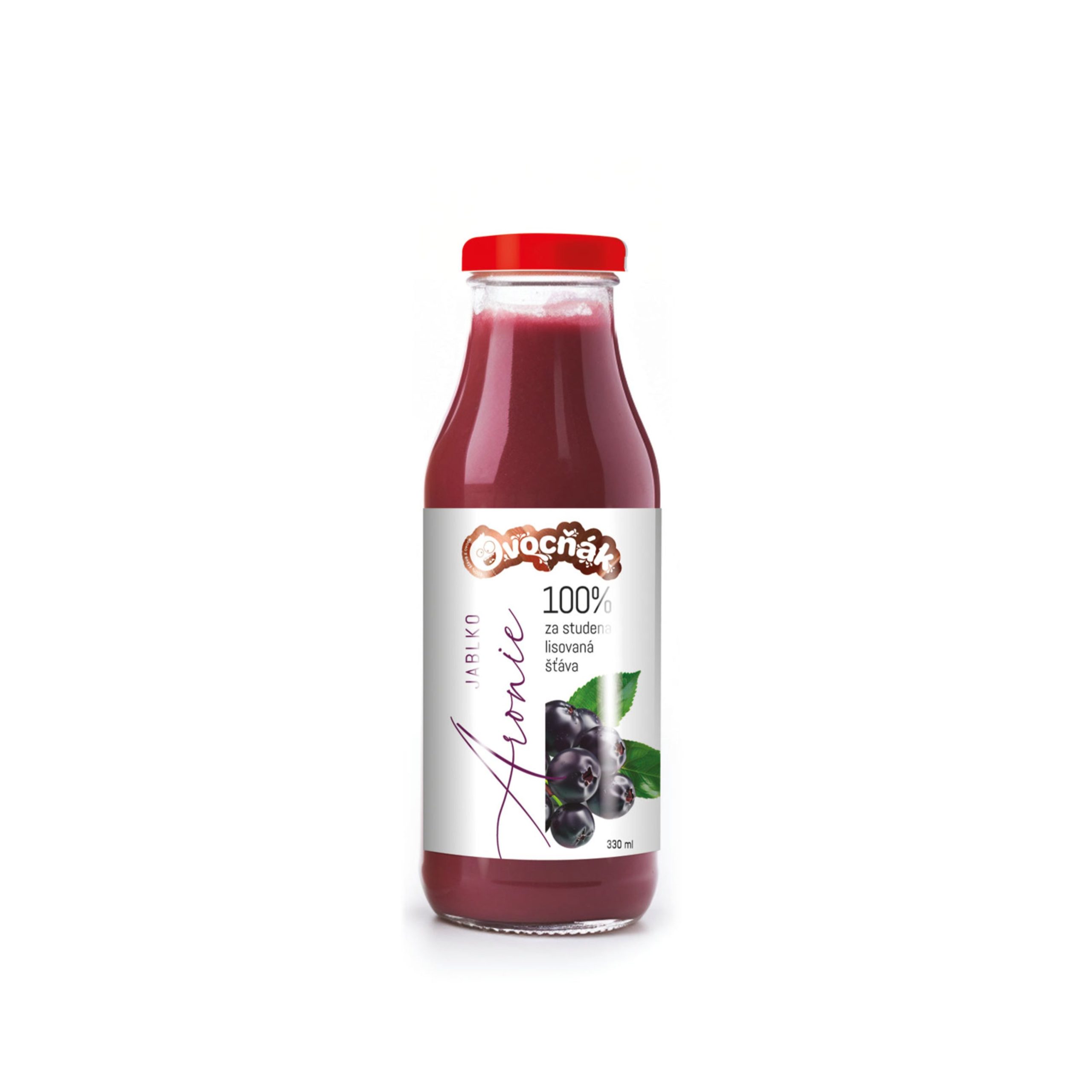 Ovocňák Mošt ovocný jablko-arónie - sklo (330 ml) Ovocňák