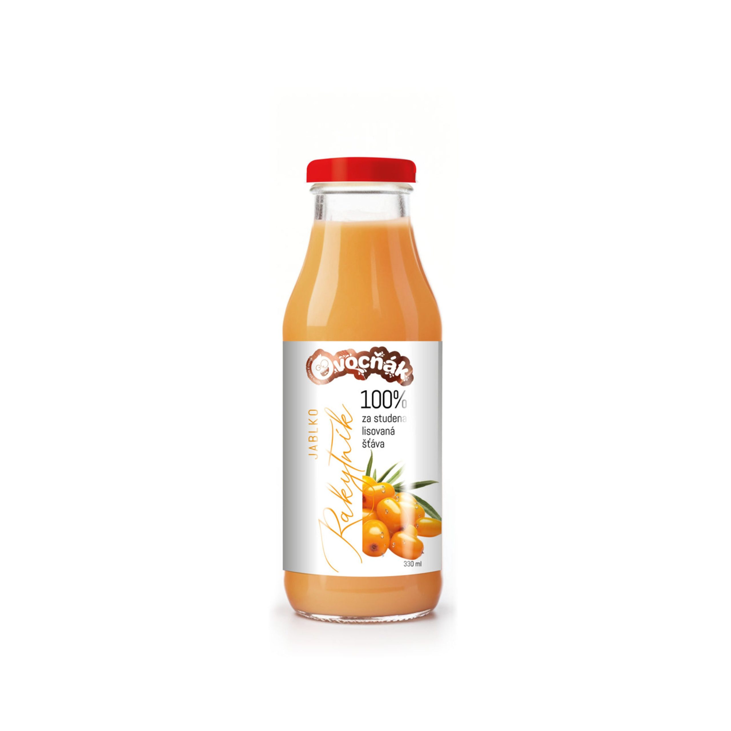 Ovocňák Mošt ovocný jablko-rakytník - sklo (330 ml) Ovocňák