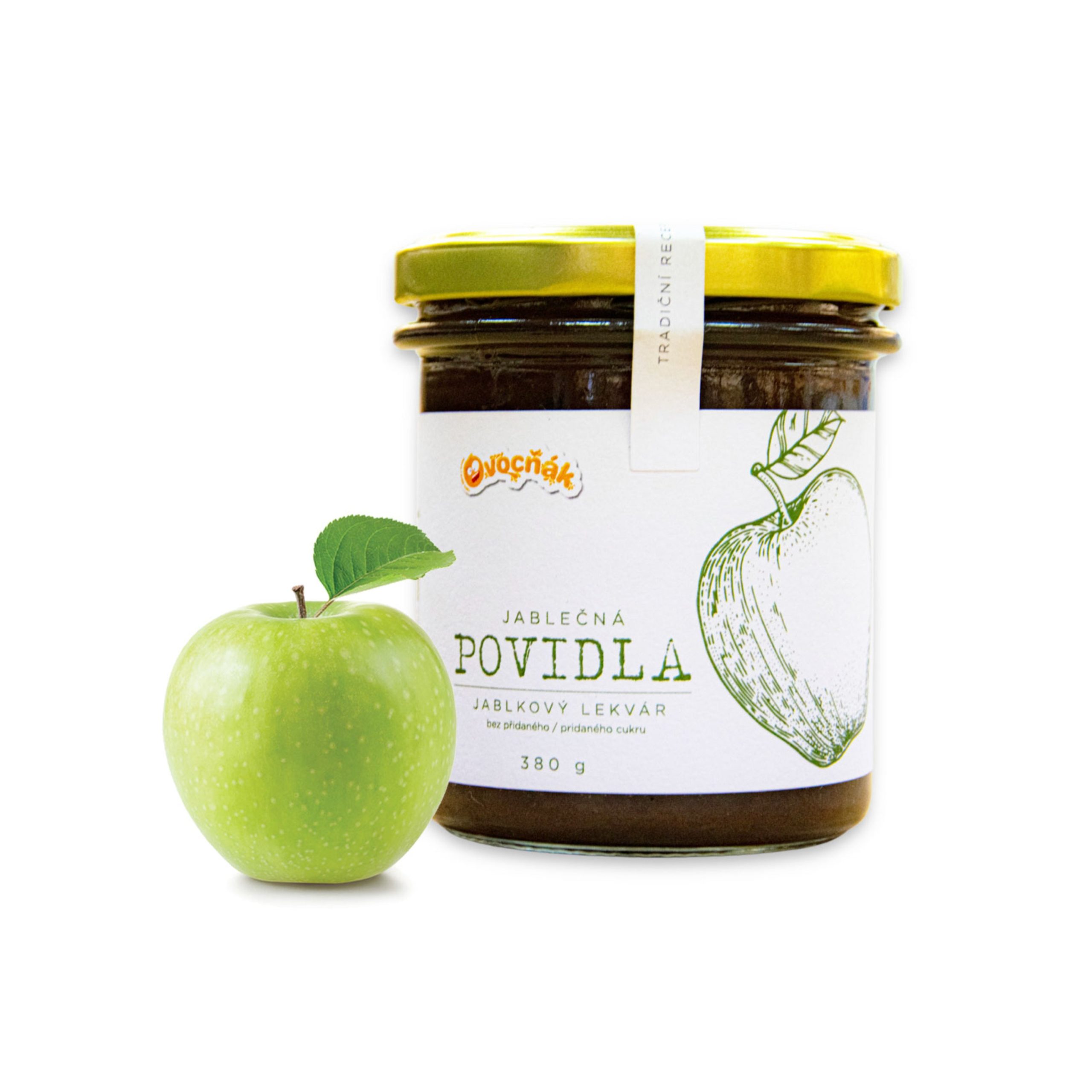 Ovocňák Povidla jablečná neslazená (380 g) Ovocňák
