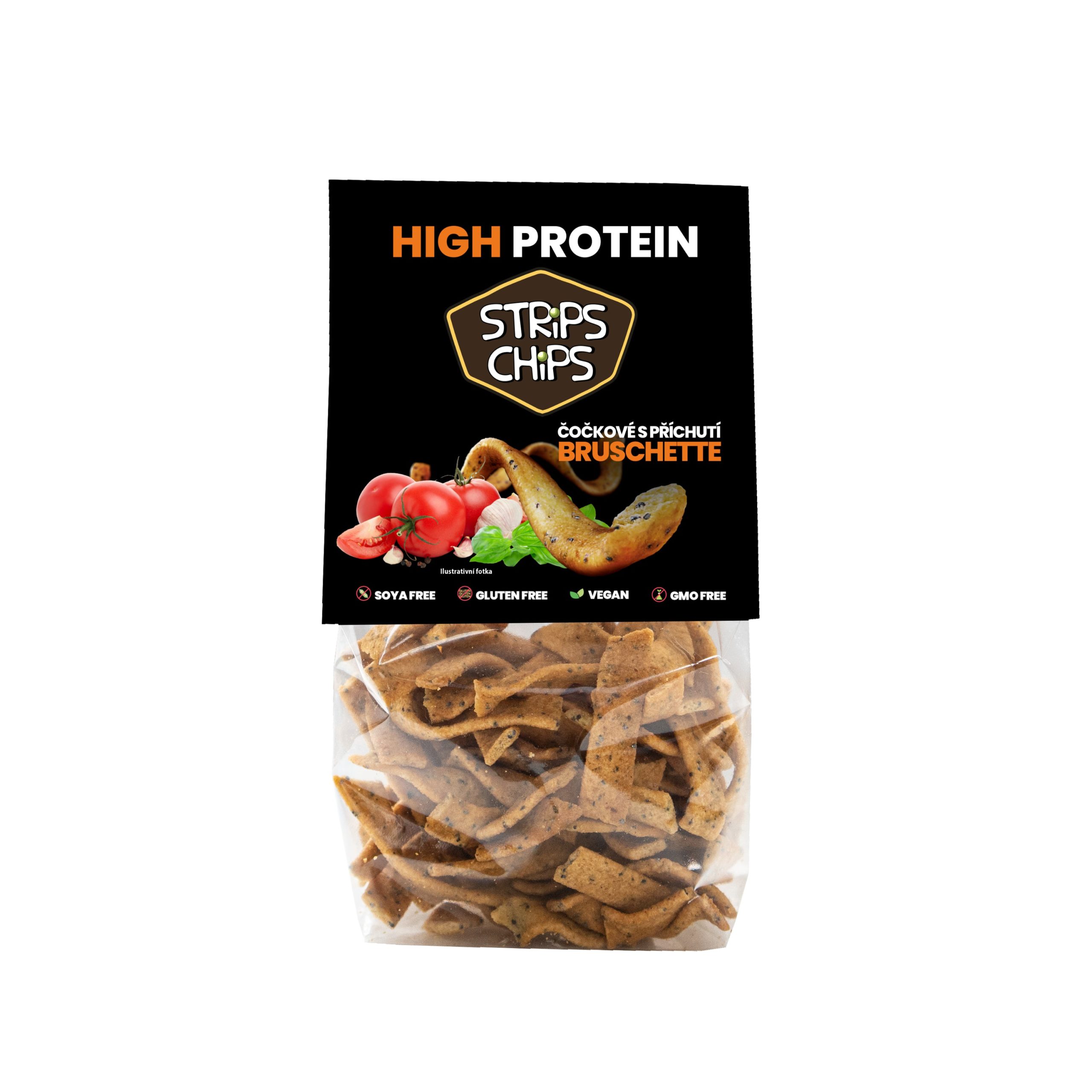 Strips Chips Krekry luštěninové s čočkou Bruschette (80 g) Strips Chips