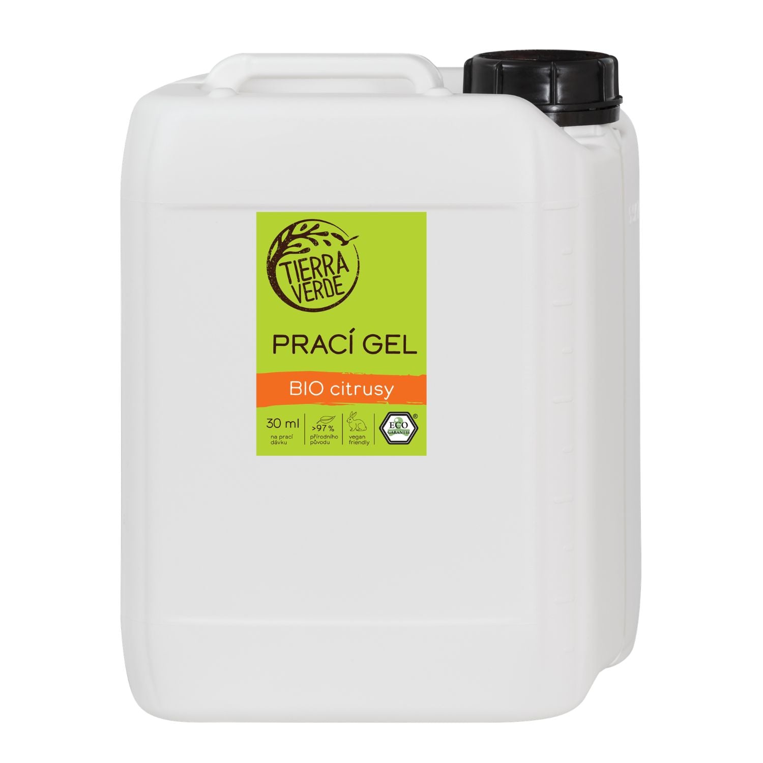 Tierra Verde Prací gel s vůní BIO citrusů - 5 l - nová vylepšená receptura Tierra Verde