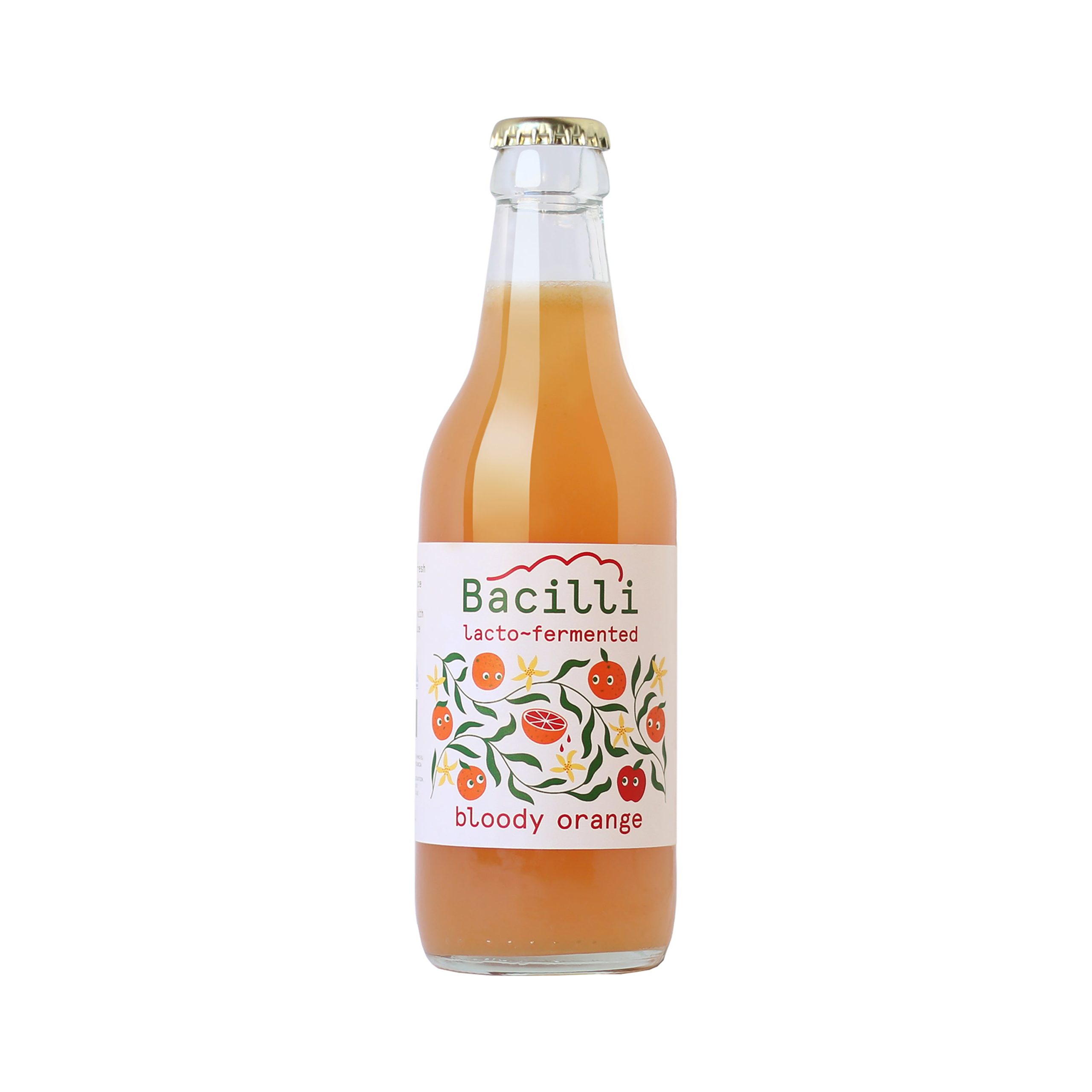 Bacilli Limonáda fermentovaná BIO - Bloody orange (330 ml) - osvěžení bez přidaného cukru Bacilli