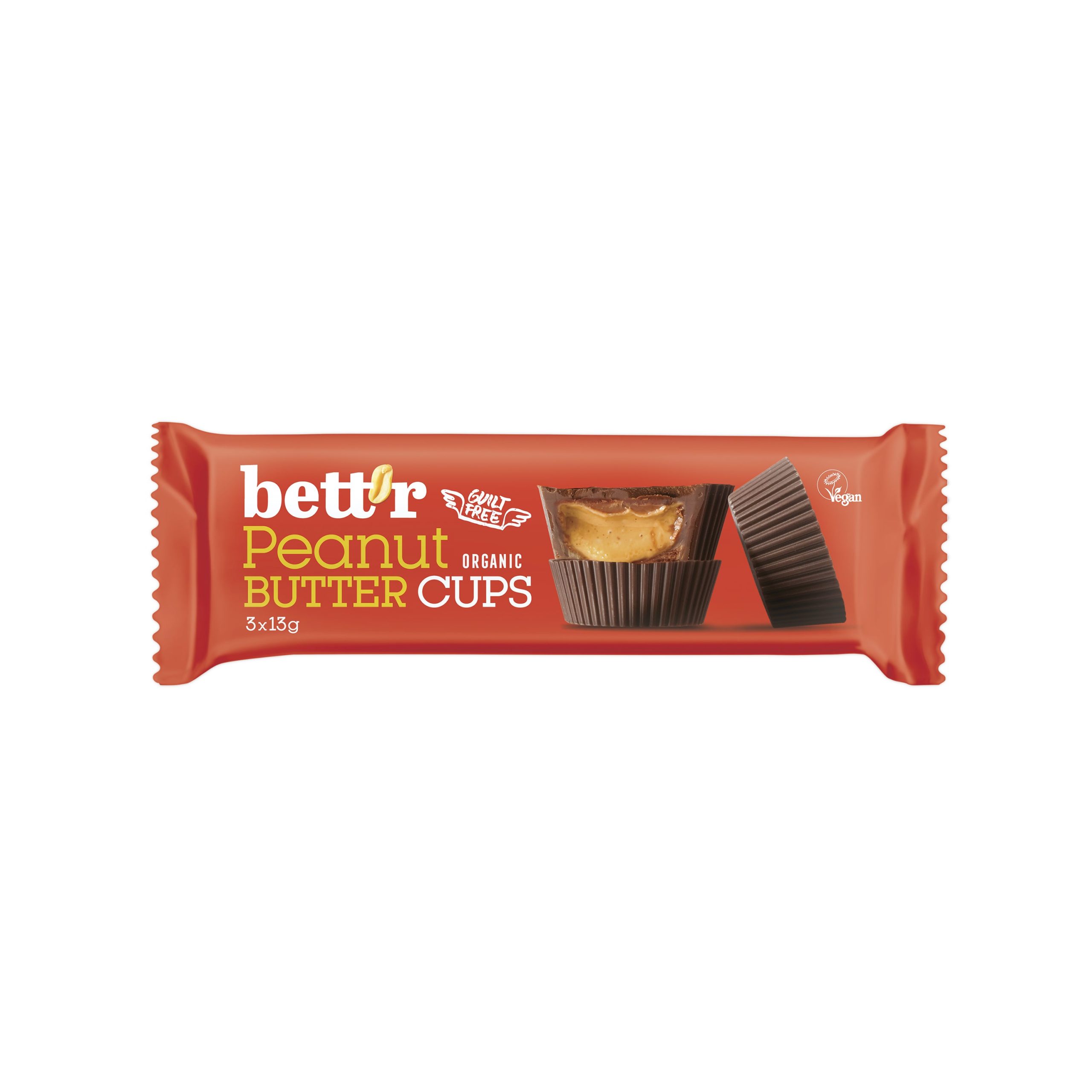 Bett´r Pralinky s arašídovým krémem veganské BIO (3x13 g) - slazené kokosovým cukrem BETT'R