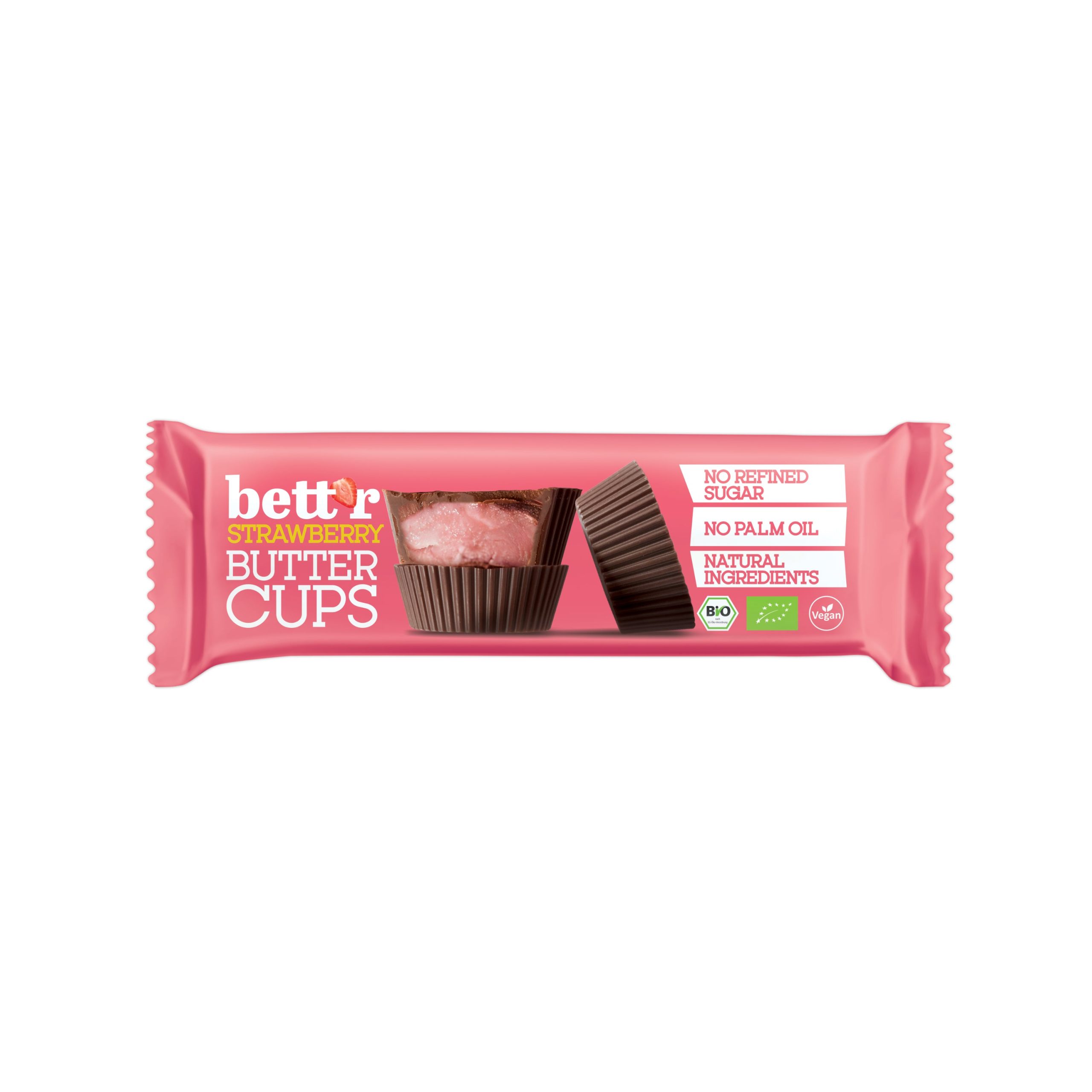 Bett´r Pralinky s jahodovým krémem BIO (3 x 13 g) - sladká tečka kdykoli během dne BETT'R