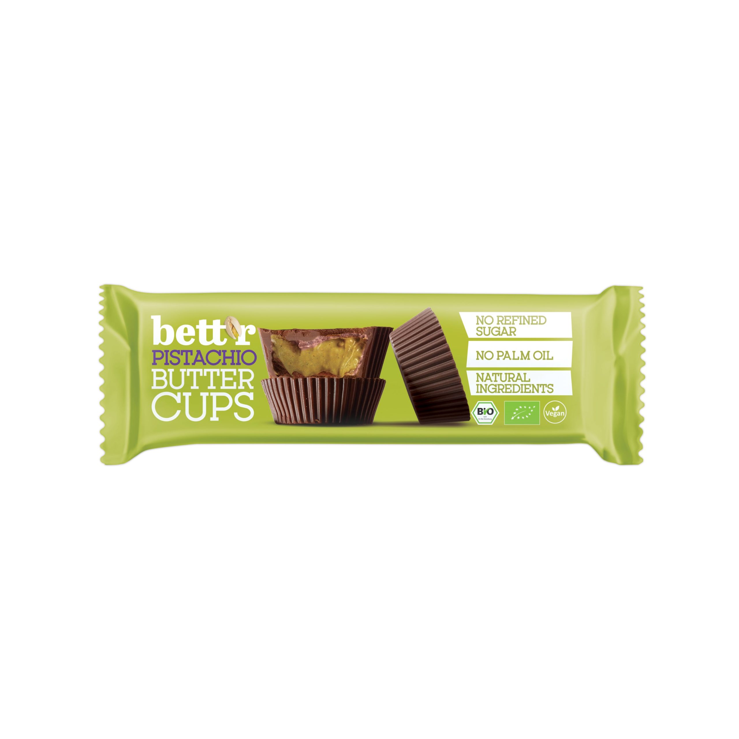 Bett´r Pralinky s pistáciovým krémem BIO (3 x 13 g) - obsahují 31 % pistácií BETT'R