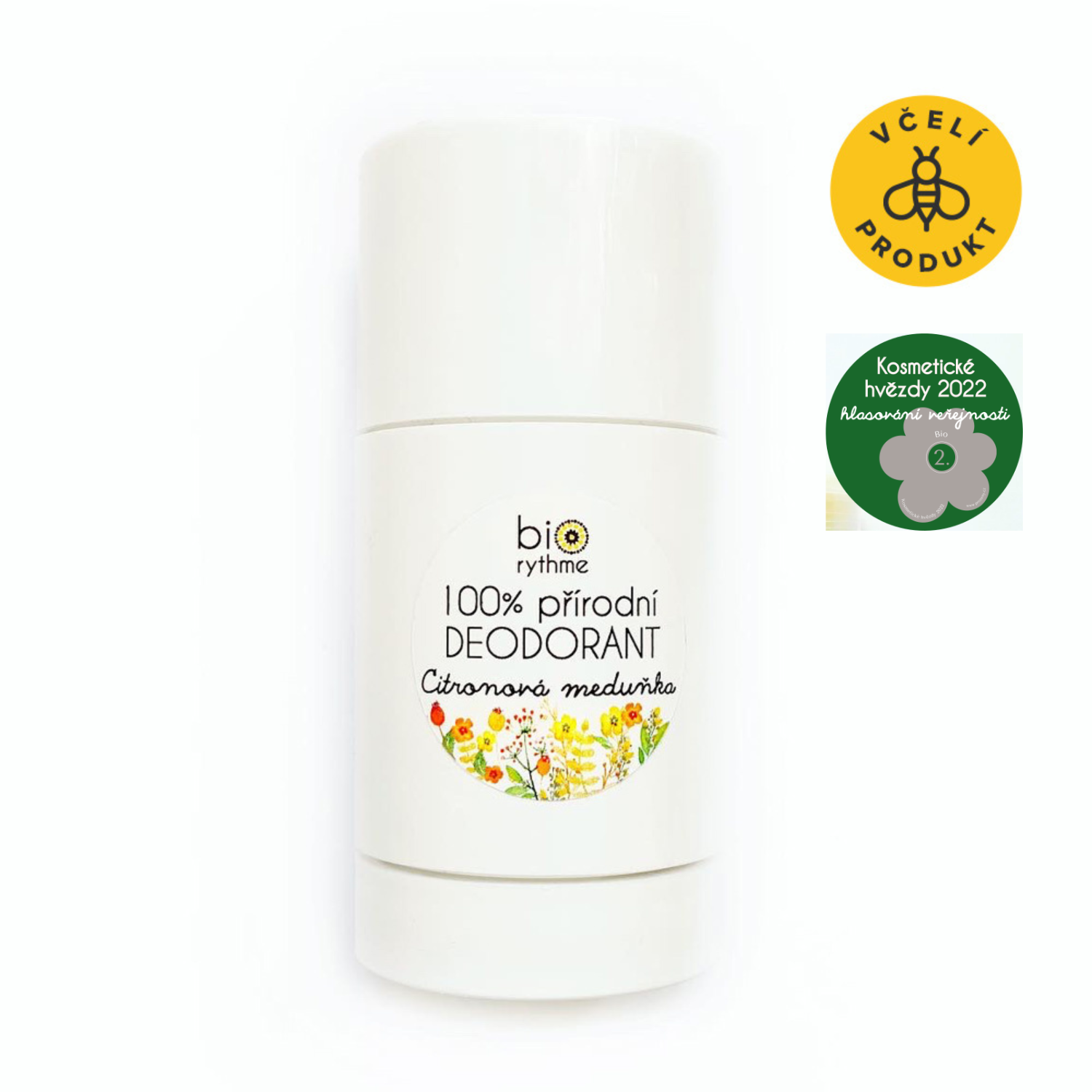 Biorythme Tuhý deodorant Citronová meduňka - 80 g - svěží bylinno-citrusová vůně Biorythme