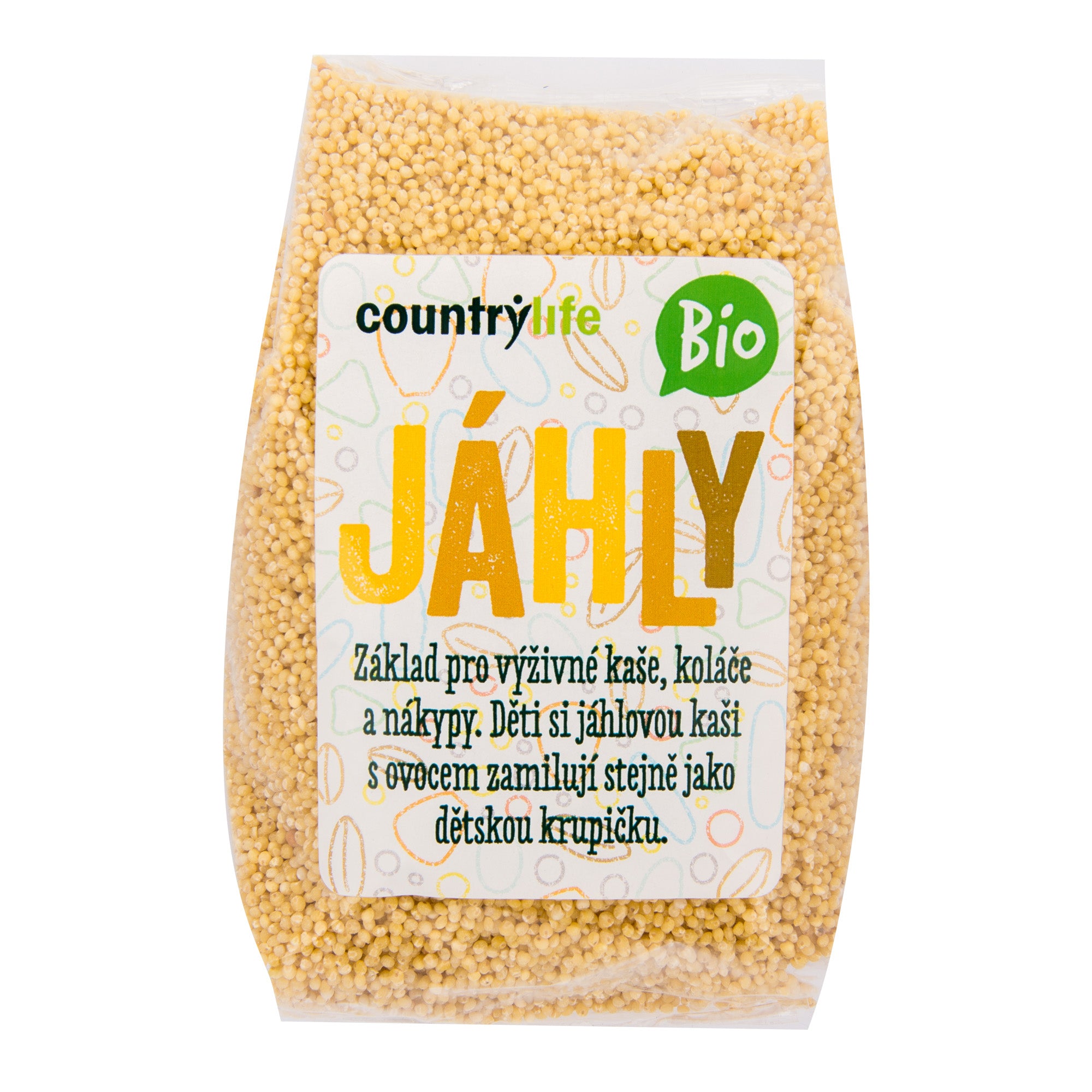 Country Life Jáhly BIO (500 g) - bezlepkové a dobře stravitelné nasladko i naslano Country Life
