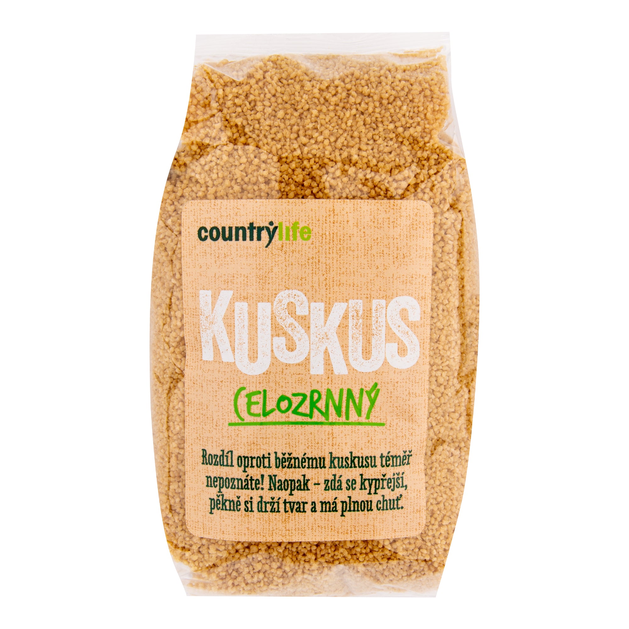 Country Life Kuskus celozrnný (500 g) - rychlá načechraná příloha Country Life
