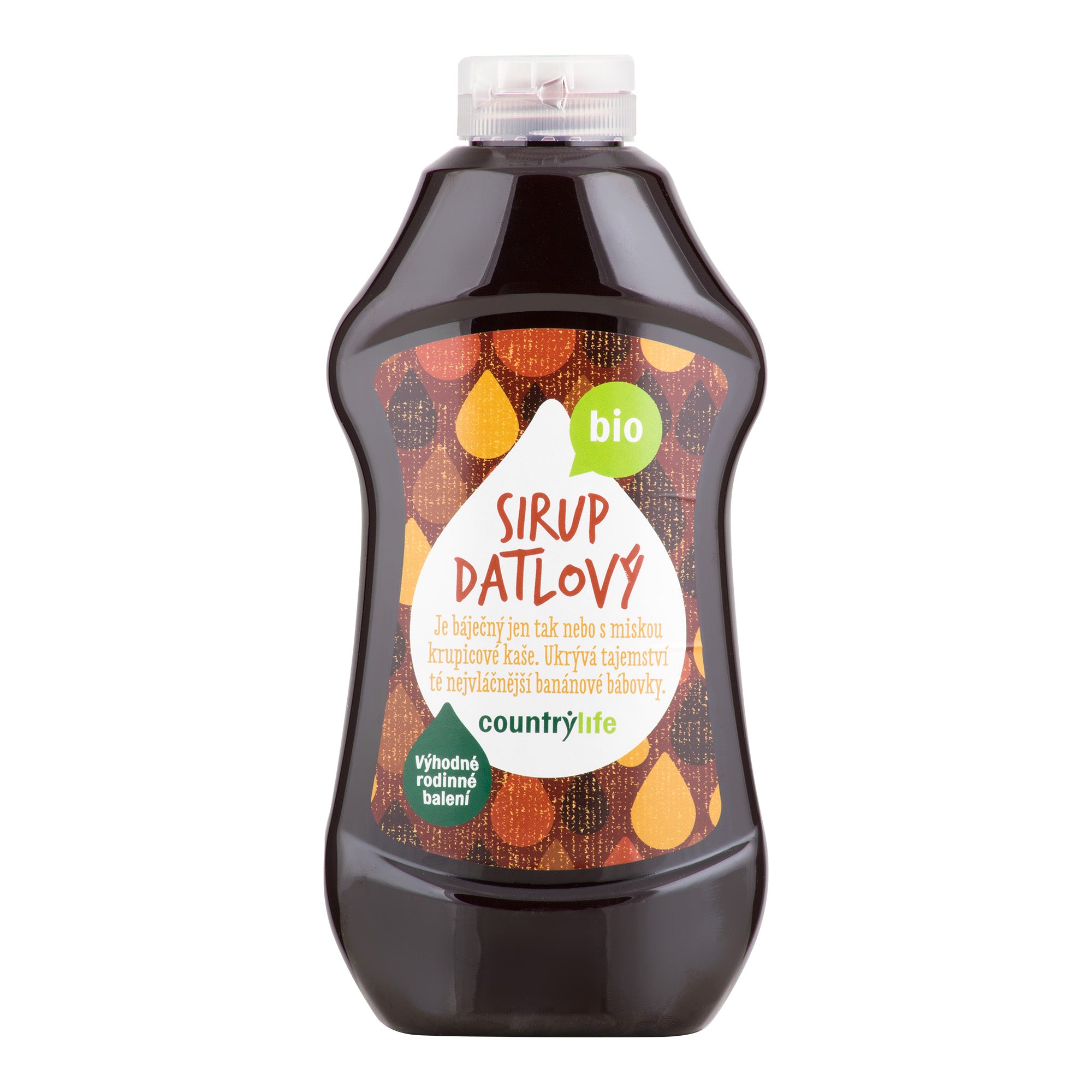 Country Life Sirup datlový BIO (874 ml/ 1200 g) - dětmi oblíbený na kaše
