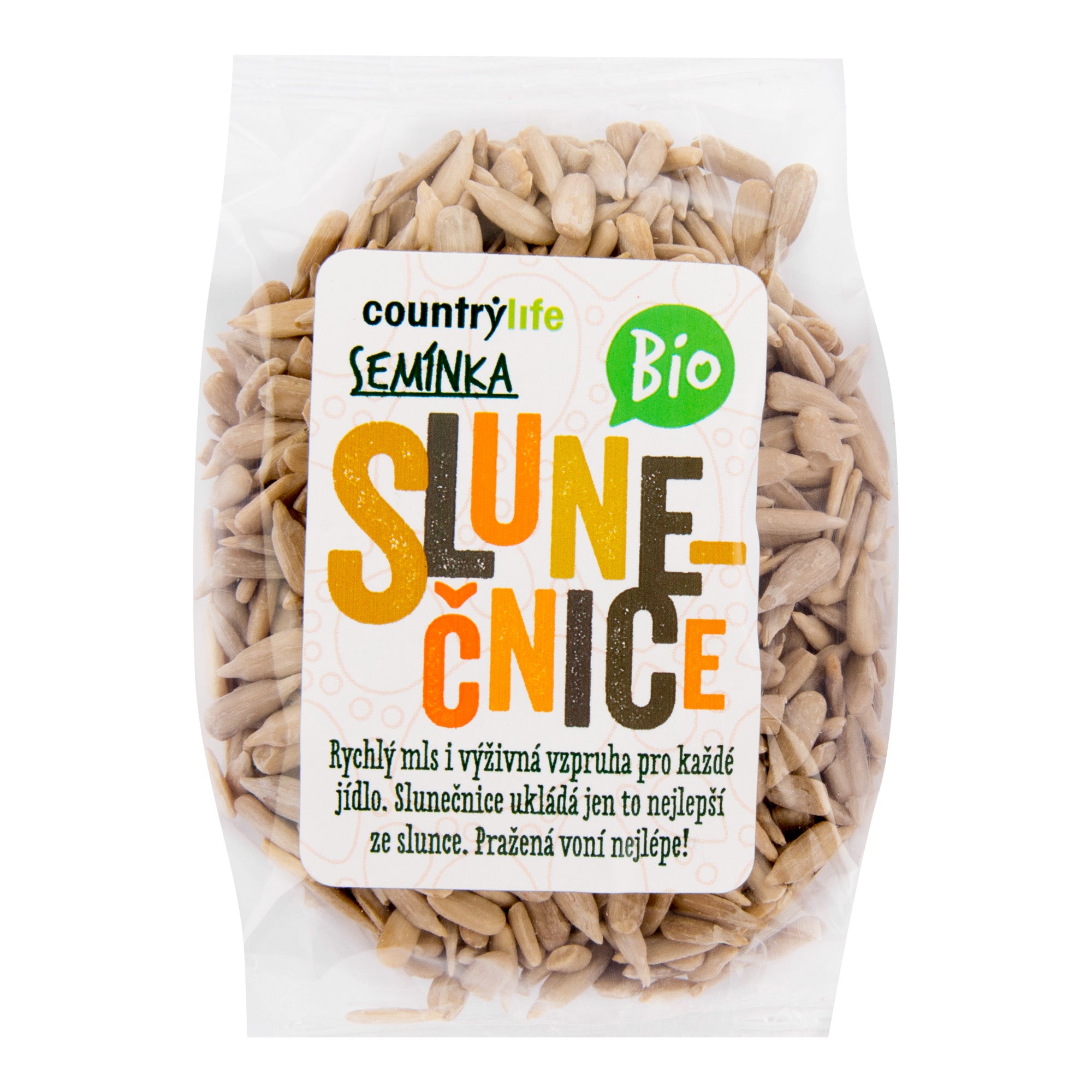 Country Life Slunečnicová semínka BIO (100 g) - univerzální využití včetně přípravy nápoje
