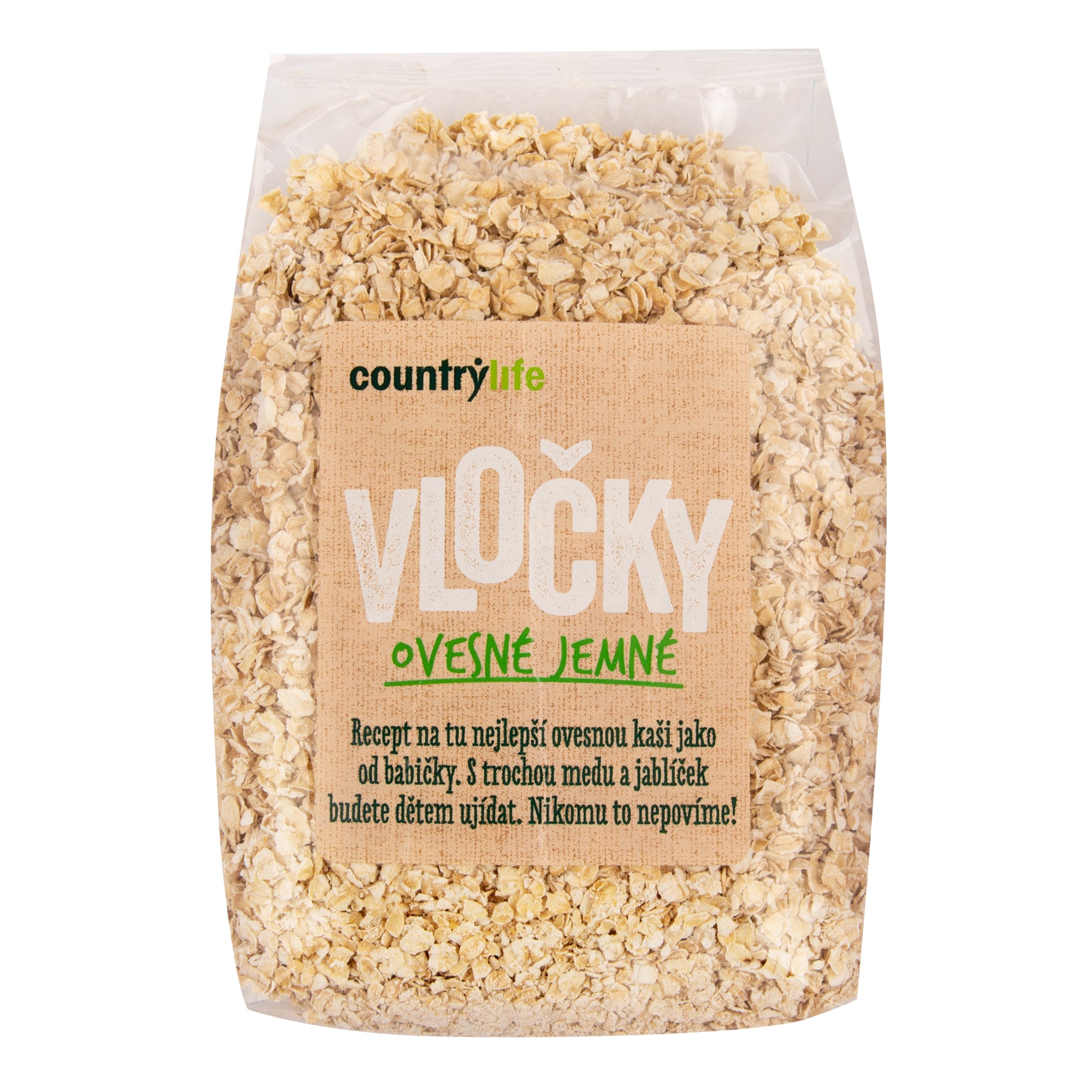 Country Life Vločky ovesné jemné (500 g) - ideální na krémovou kaši nebo jemné zahuštění Country Life