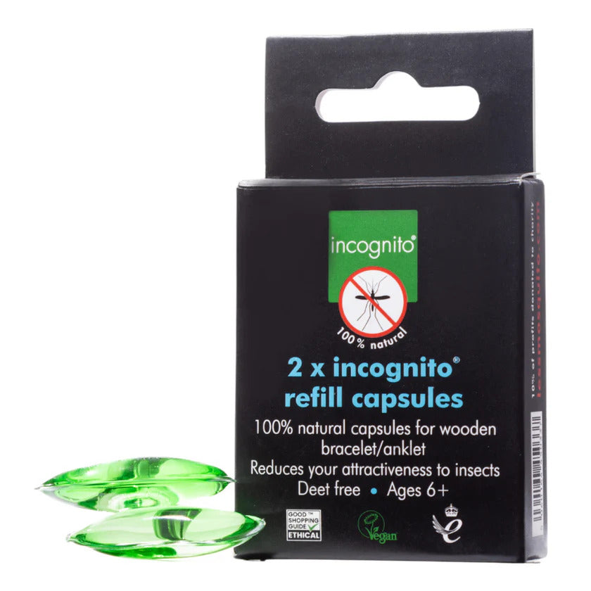 Incognito Náhradní kapsle do náramku a náhrdelníku do přírody (2 ks) - každá kapsle vydrží až 18 dní Incognito