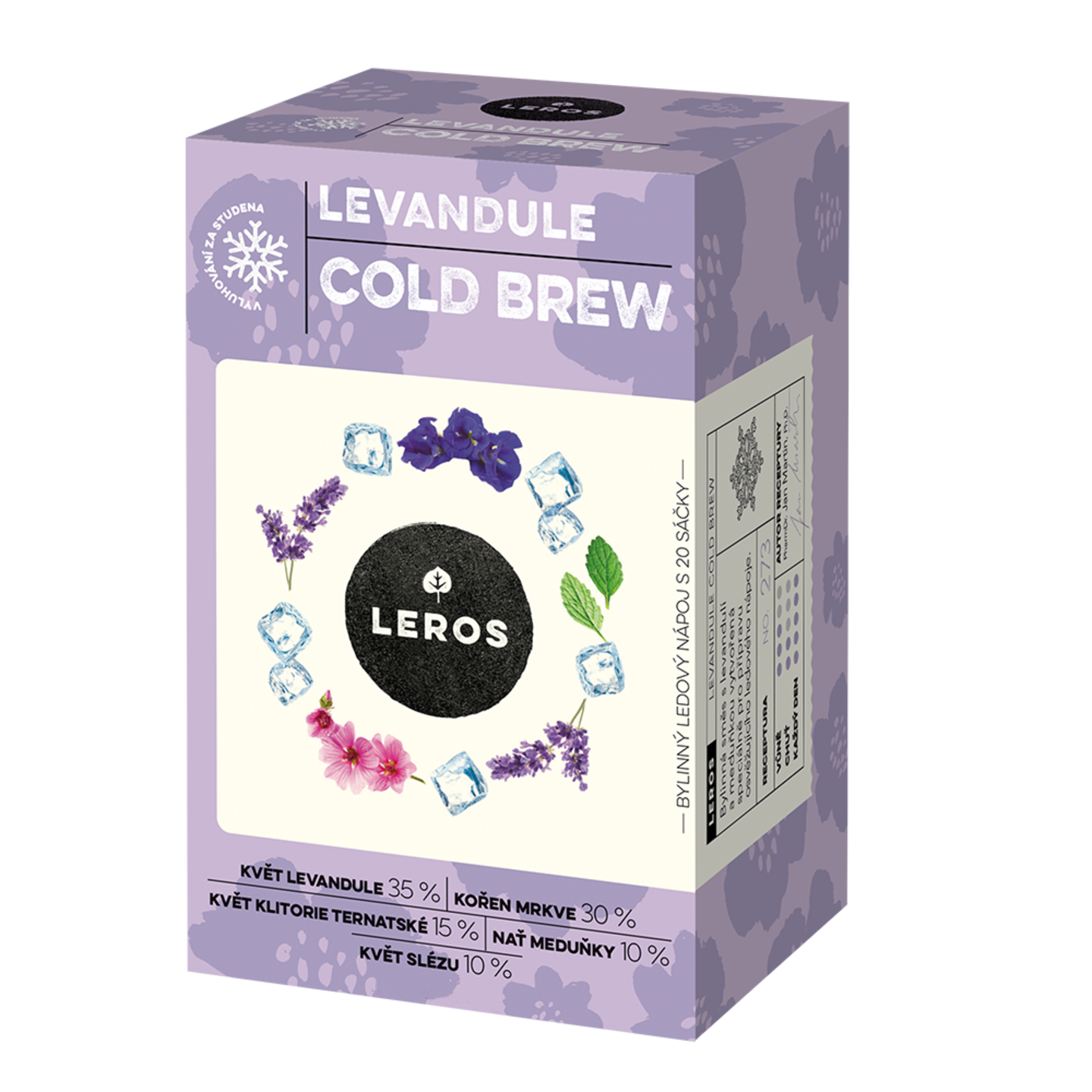 LEROS Bylinná směs Levandule Cold Brew - nálev. sáčky (20 x 1