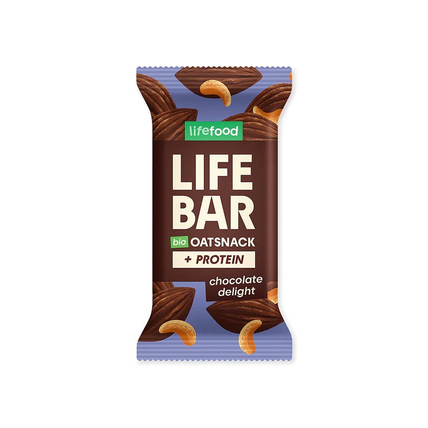 Lifefood Tyčinka Lifebar Oat Snack Protein Chocolate Delight BIO (40 g) - bez lepku Lifefood