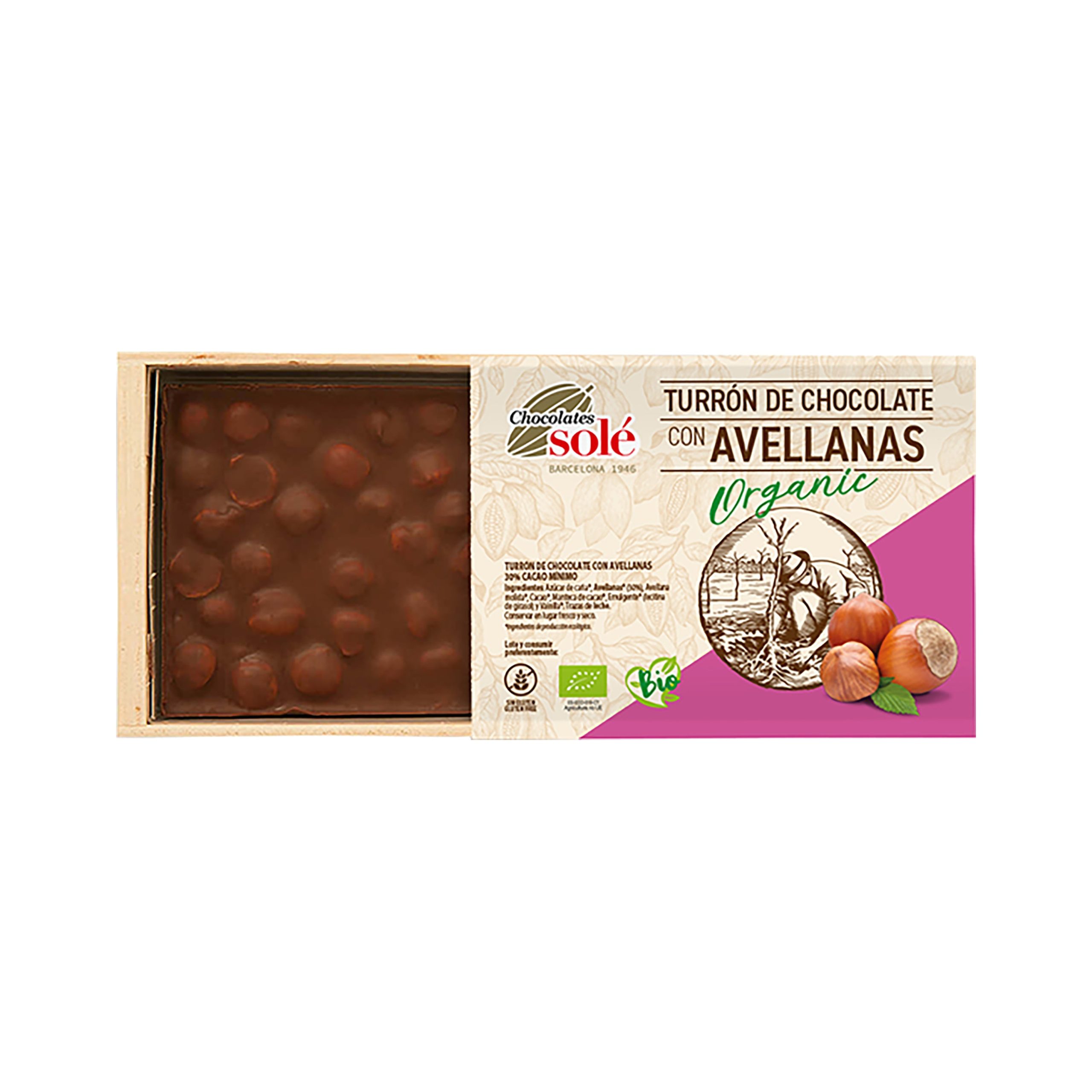 Nugát s lískovými oříšky vegan 200 g BIO   SOLÉ SOLÉ