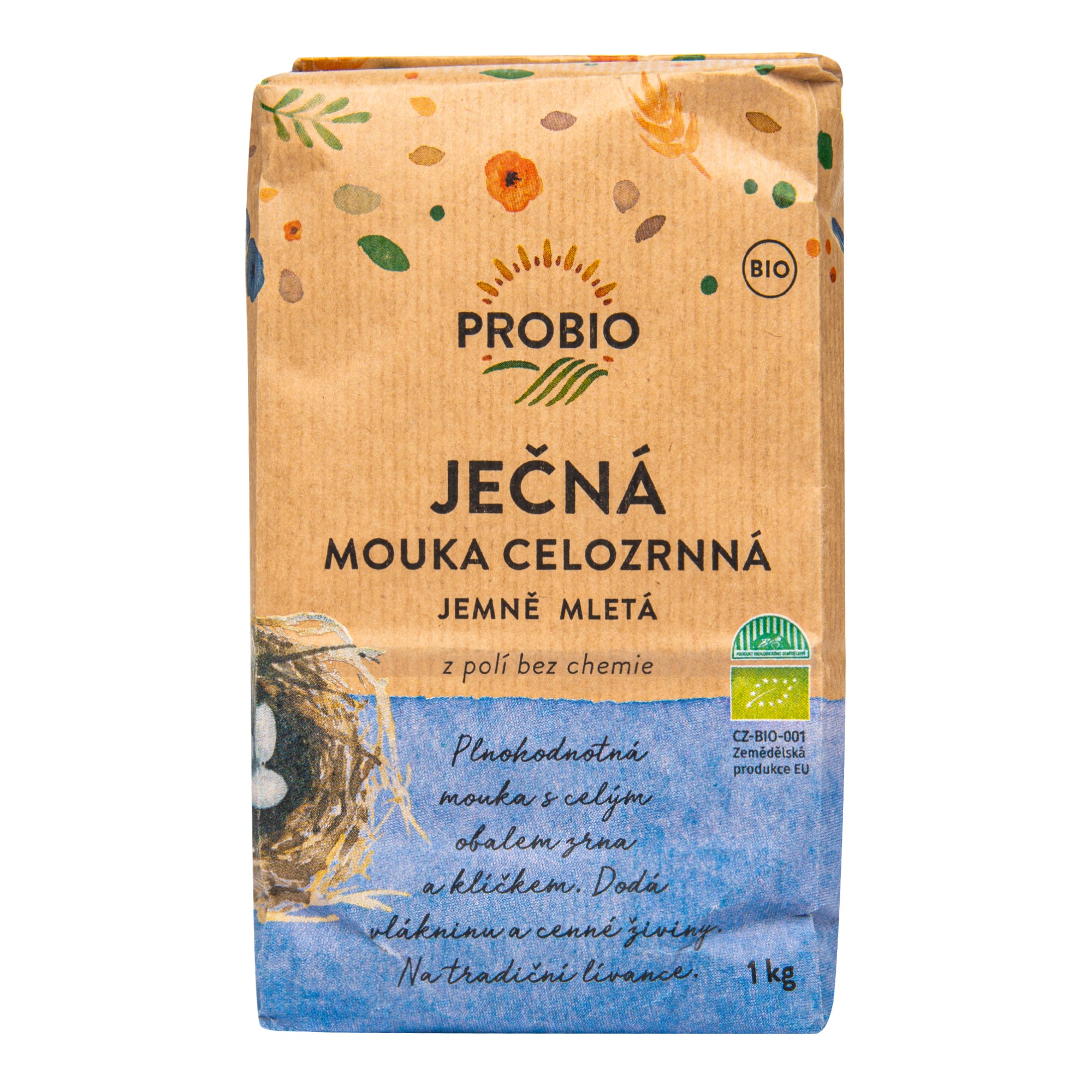 PROBIO Mouka ječná celozrnná jemně mletá BIO (1 kg) PROBIO