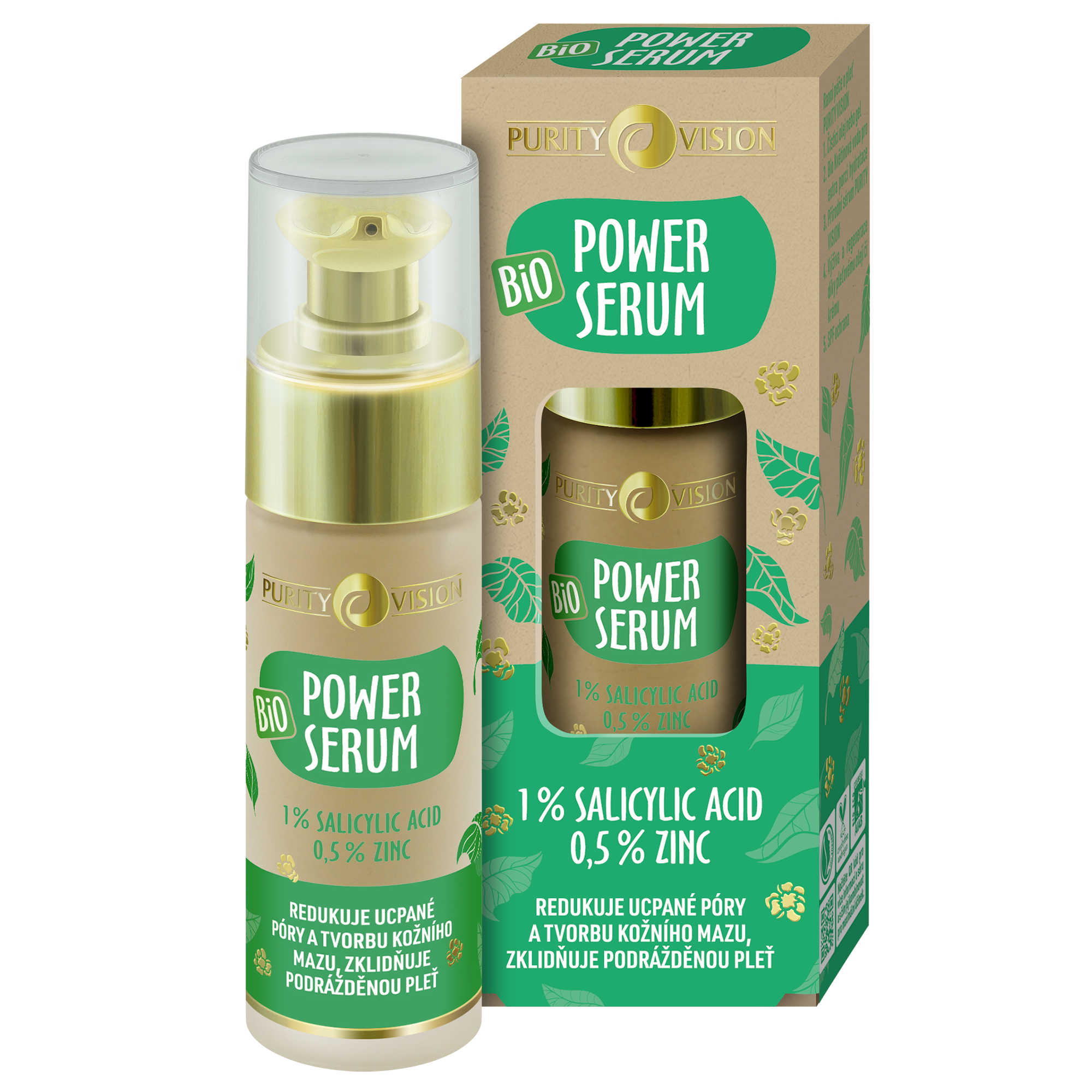 Purity Vision Pleťové sérum Power (30 ml) - pošk. obal - čistí póry a redukuje tvorbu kožního mazu Purity Vision