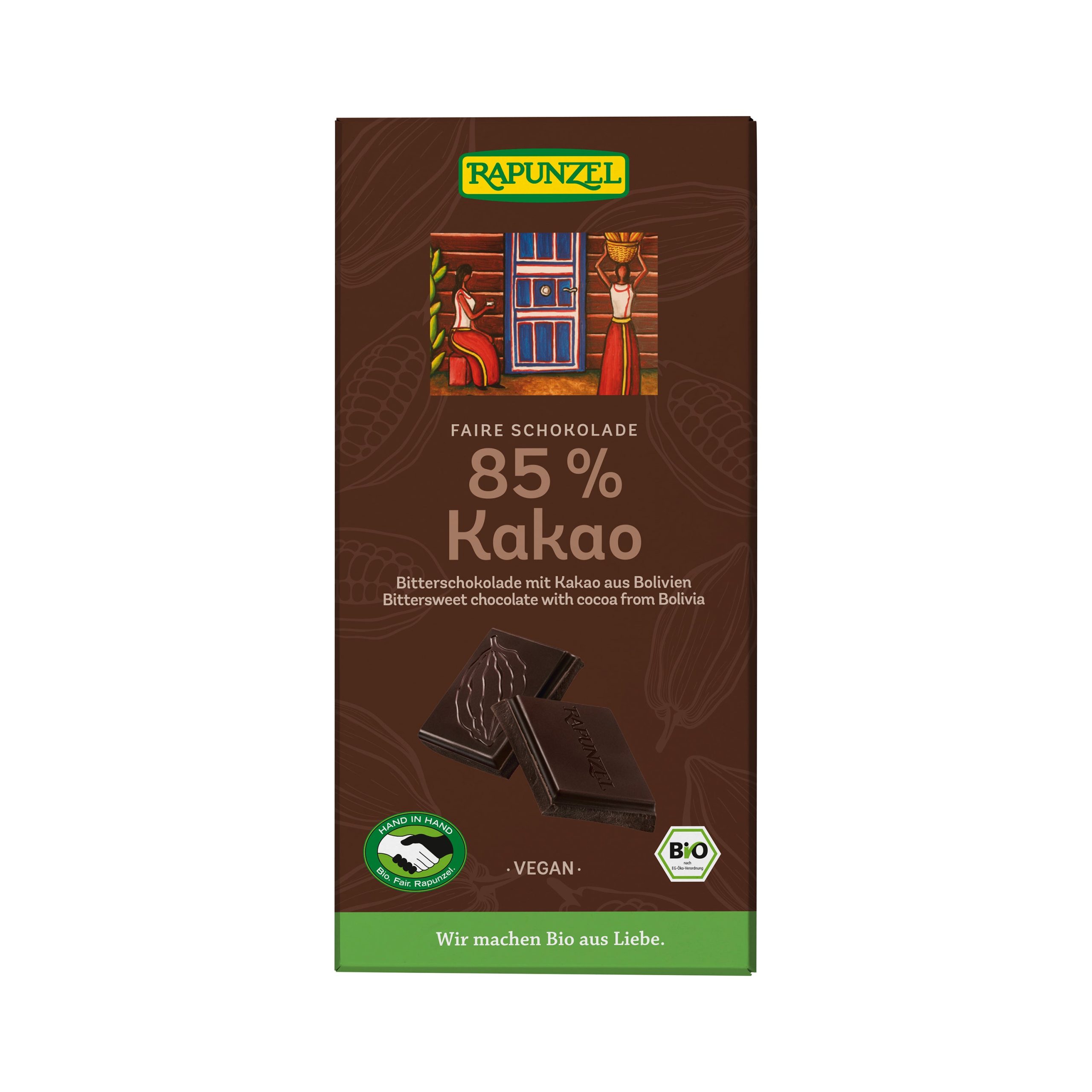 Rapunzel Čokoláda hořká 85 % BIO (80 g) - bolívijské kakao podle švýcarské tradiční výroby Rapunzel