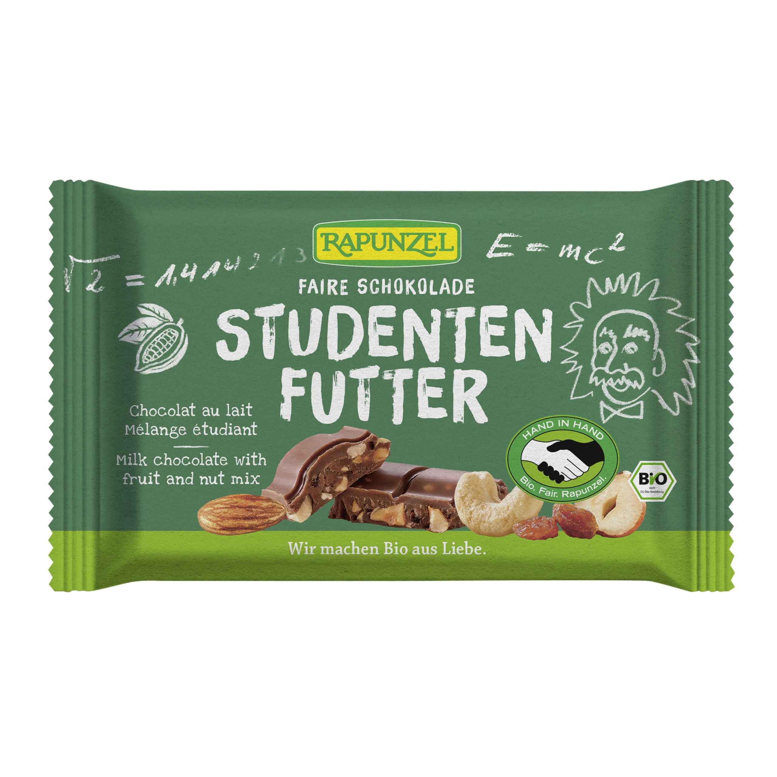 Rapunzel Čokoláda mléčná studentská směs BIO (100 g) - pro studenty hrající fair trade Rapunzel