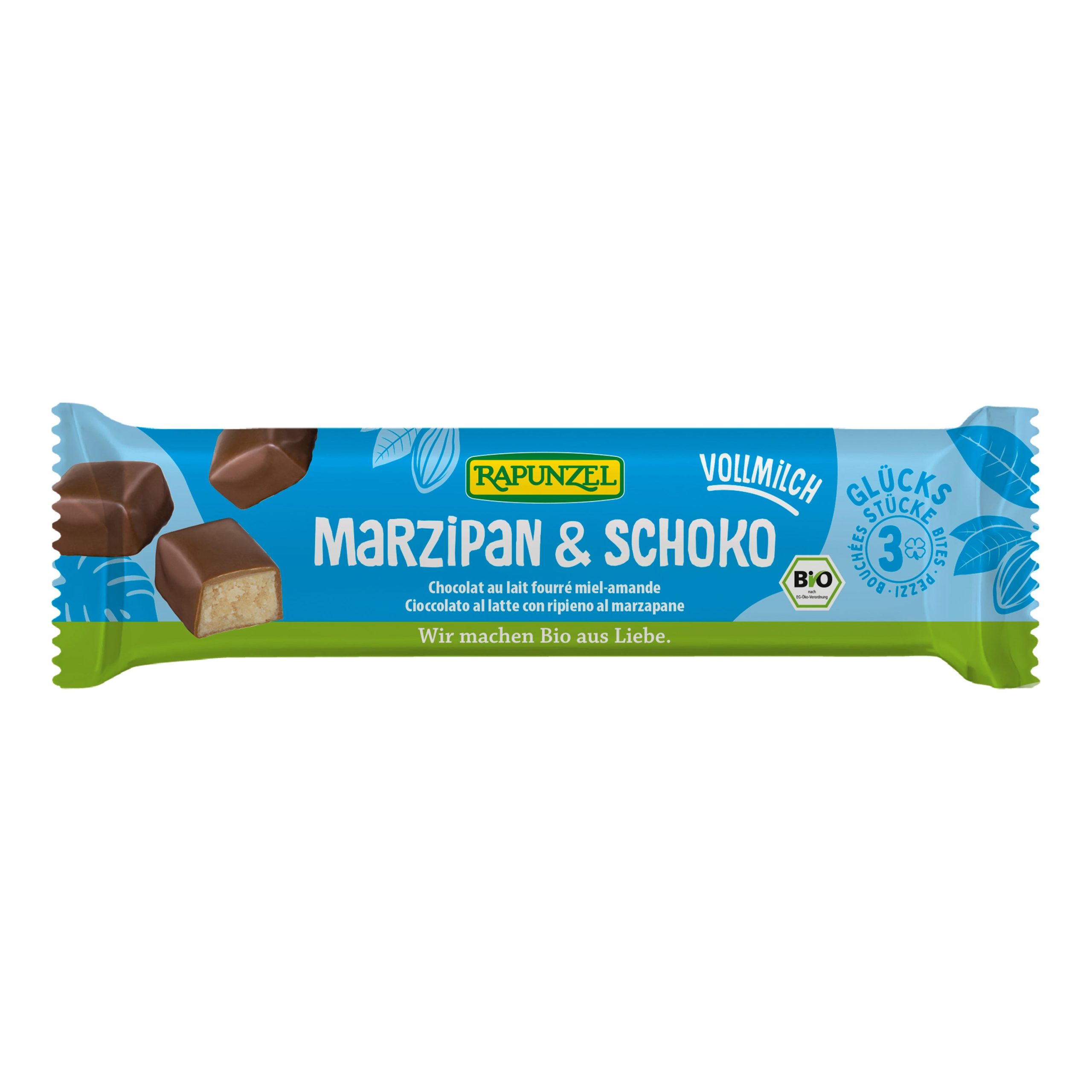 Rapunzel Marcipán v mléčné čokoládě BIO (50 g) - luxusní mini bochánky z medu