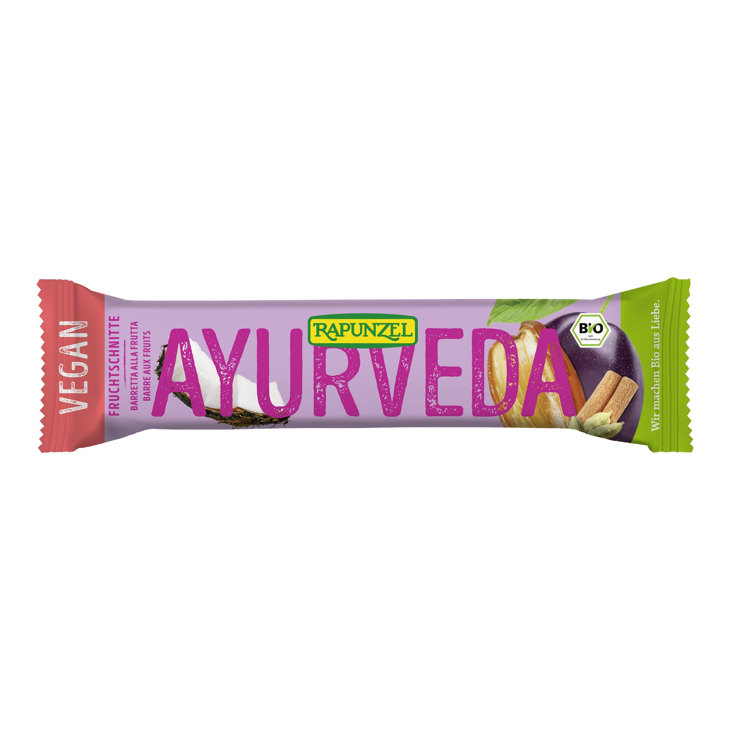 Rapunzel Tyčinka ayurveda BIO (40 g) - okořeněné s ovocem bez ulepených prstů Rapunzel