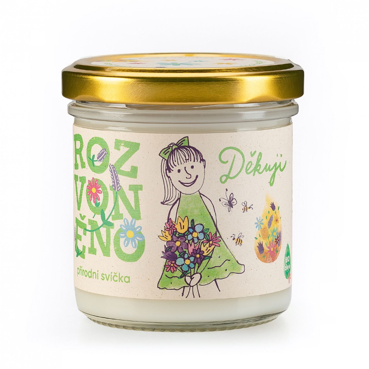 Rozvoněno Vonná svíčka - Děkuji (130 ml) - s grepem