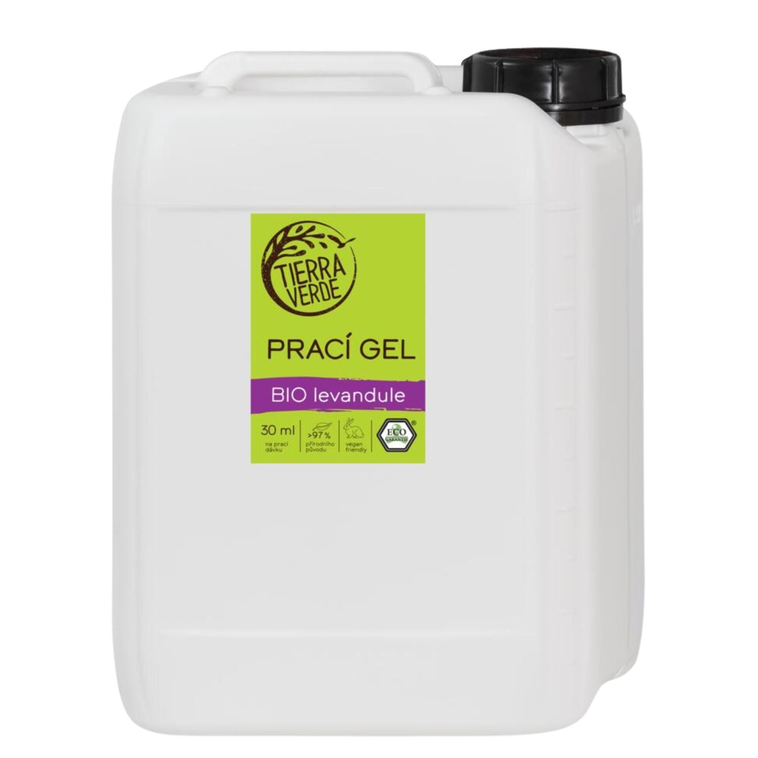 Tierra Verde Prací gel s vůní BIO levandule - 5 l - nová vylepšená receptura Tierra Verde