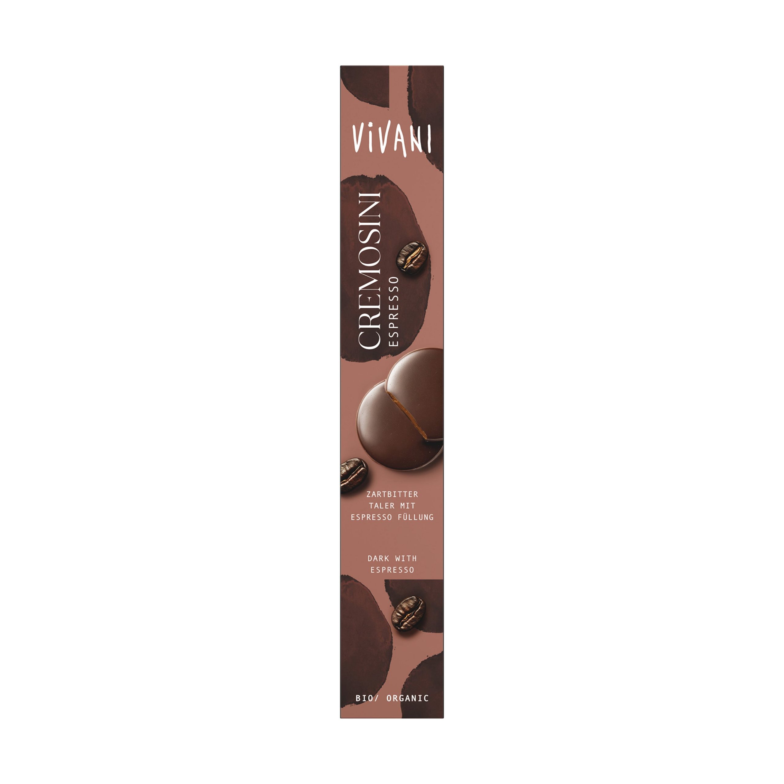Vivani Mince čokoládové Cremosini Espresso BIO (100 g) - působivý dárek pro milovníky kávy a čokolády Vivani