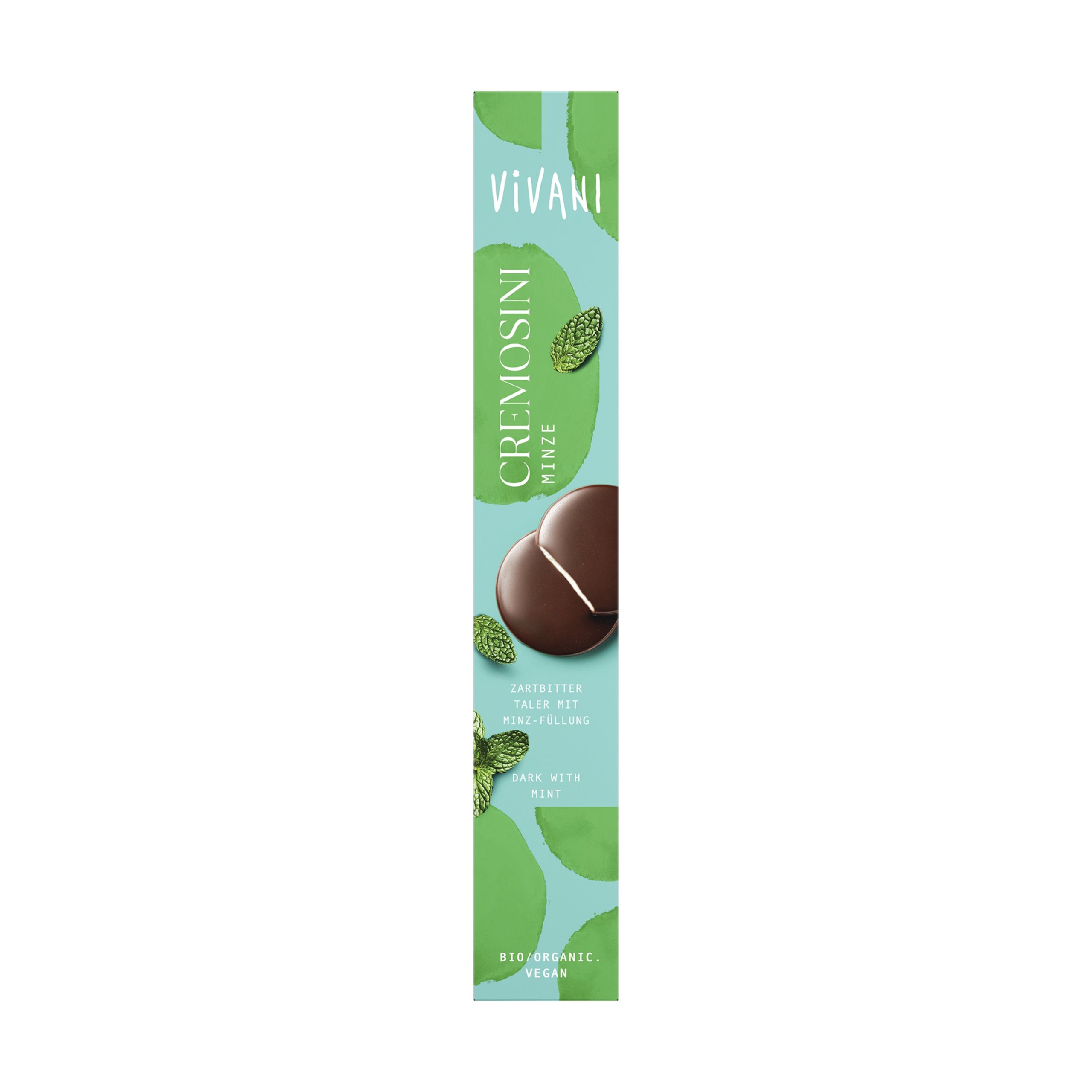 Vivani Mince čokoládové Cremosini Mint BIO (100 g) - působivý dárek pro milovníky máty a čokolády Vivani