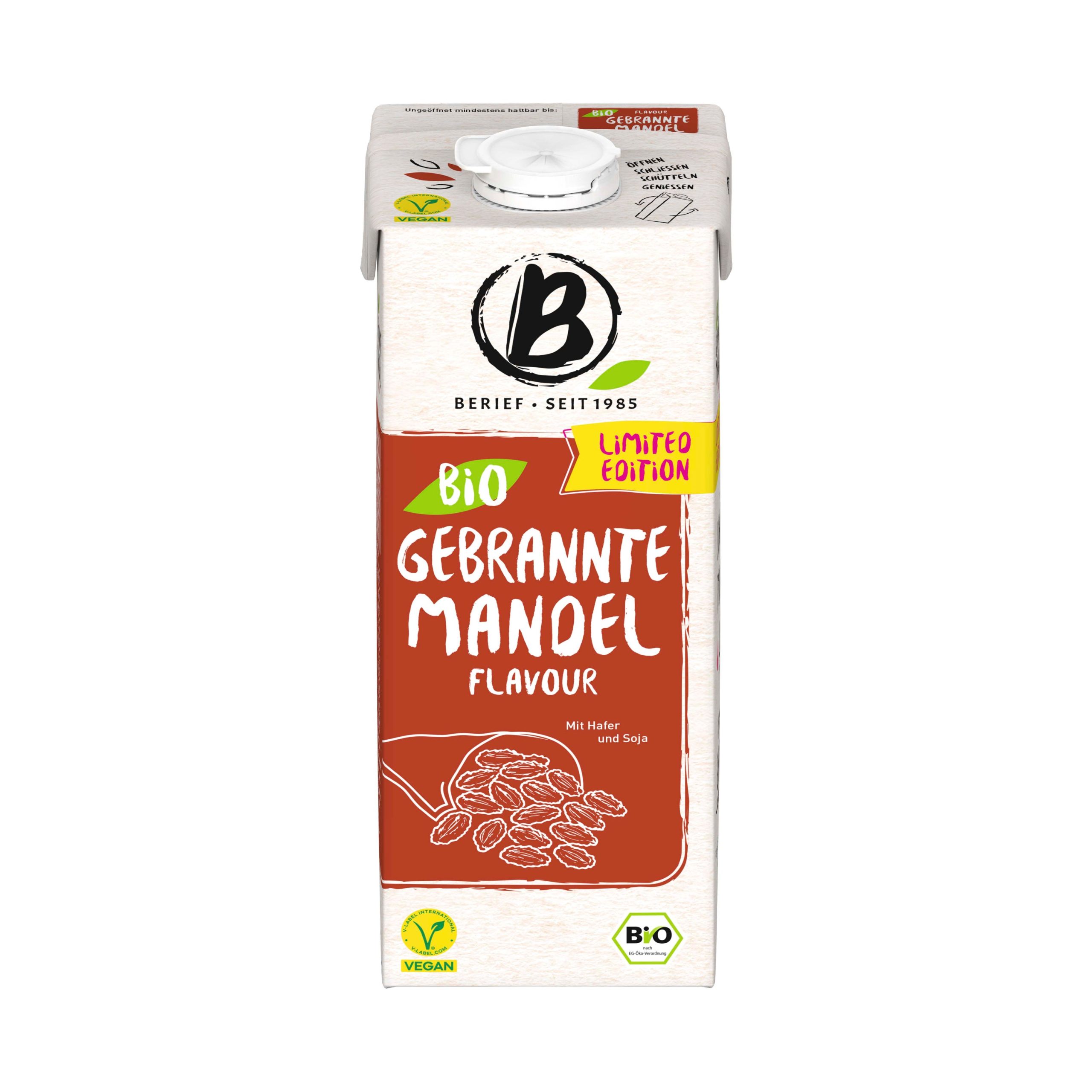 Berief Nápoj mandlovo-ovesný s příchutí pražené mandle BIO (1 l) - limitovaná podzimní edice Berief