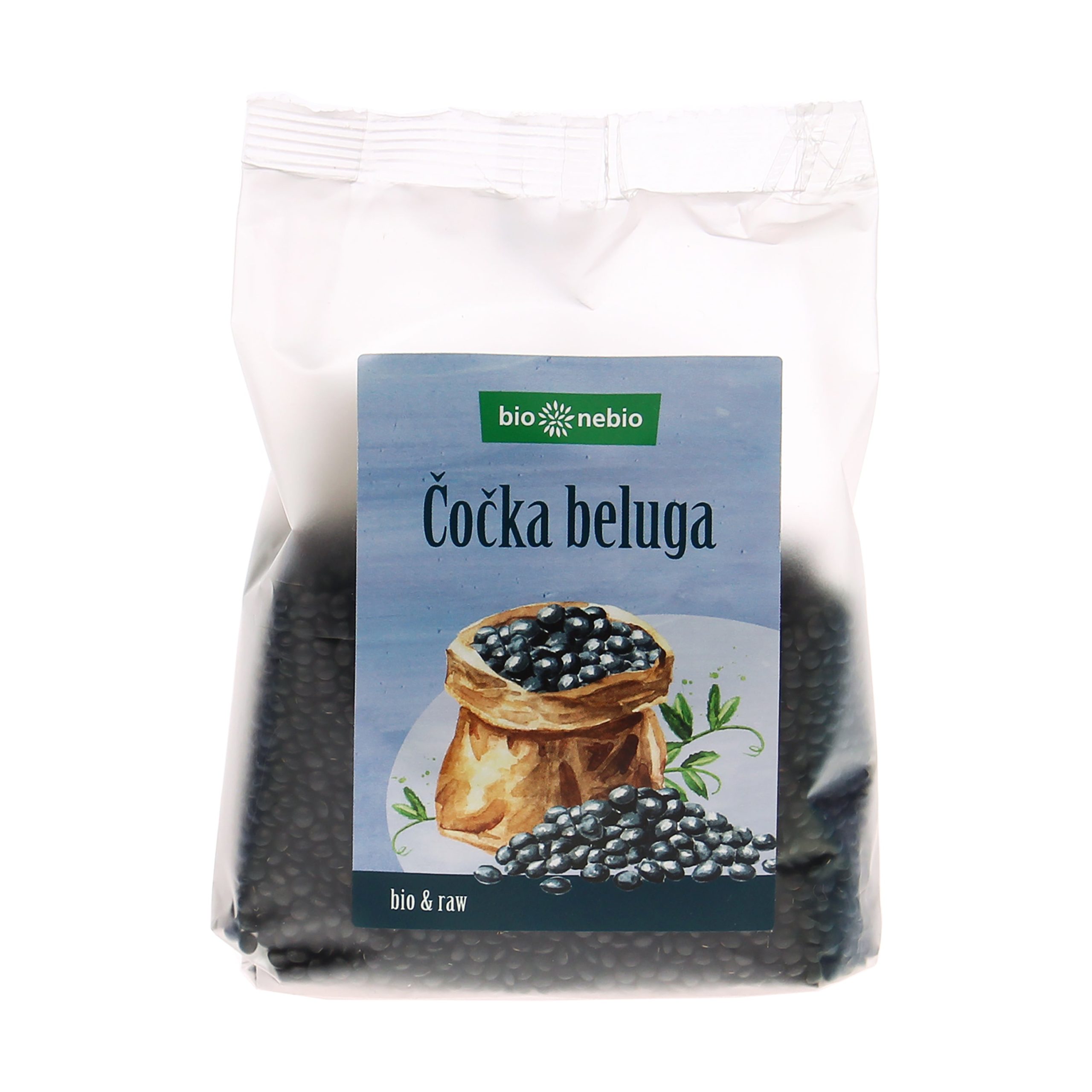 Bio nebio Čočka černá beluga BIO (300 g) - černá drobná kráska bez namáčení Bio nebio