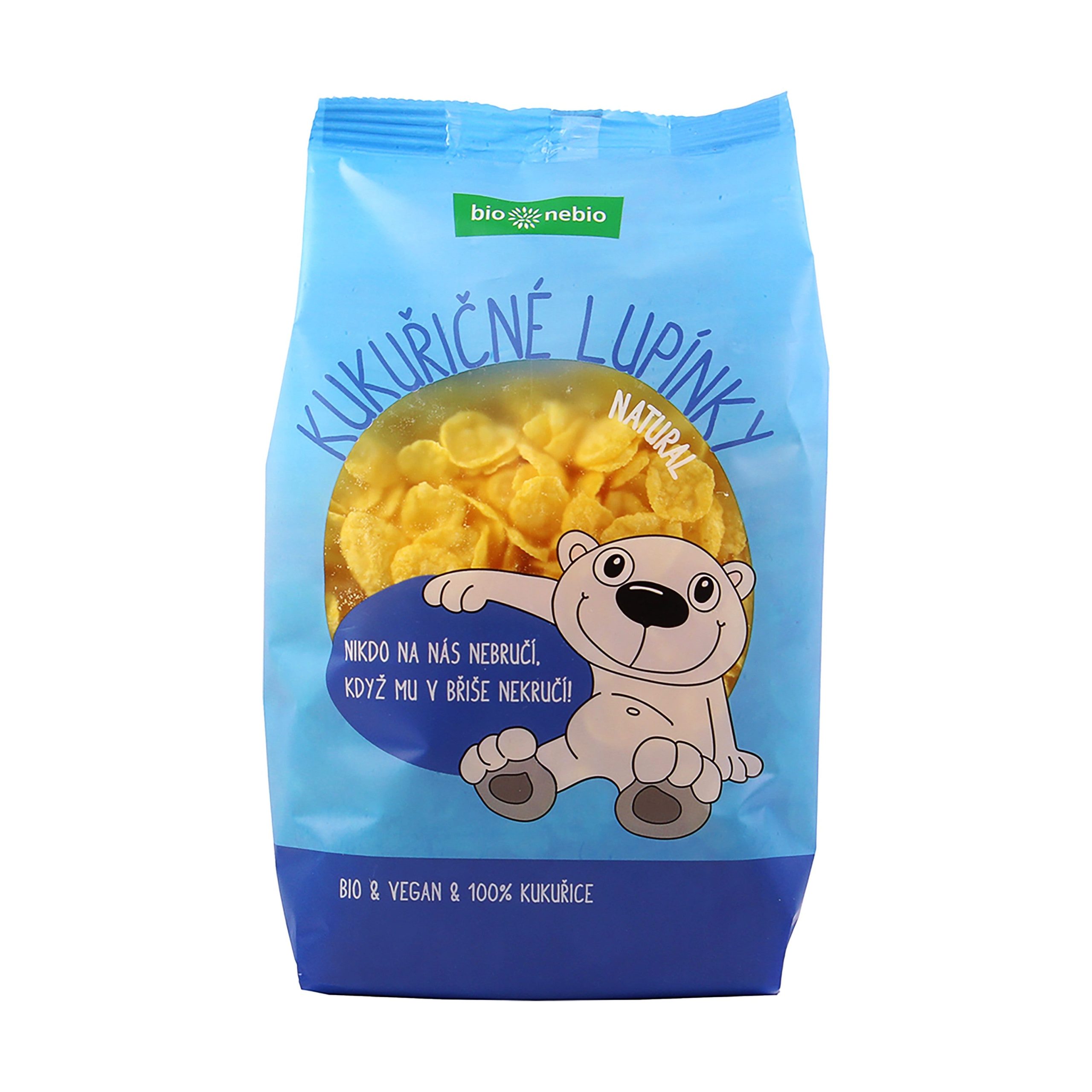 Bio nebio Lupínky kukuřičné BIO (200 g) - na snídani nebo jako křupavá obalovací směs Bio nebio