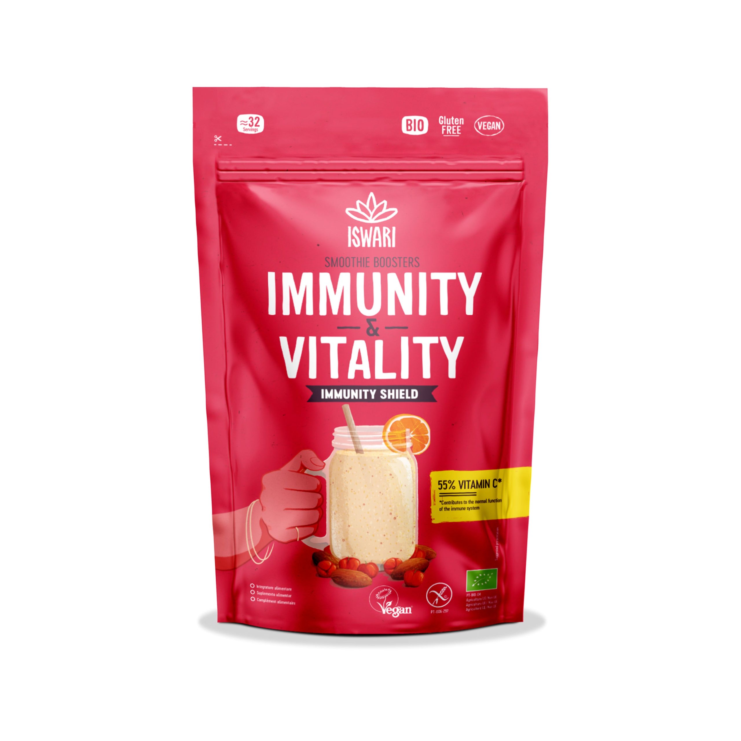 ISWARI Smoothie booster immunity & vitallity BIO (100 g) - vysoký obsah vitamínu c Iswari