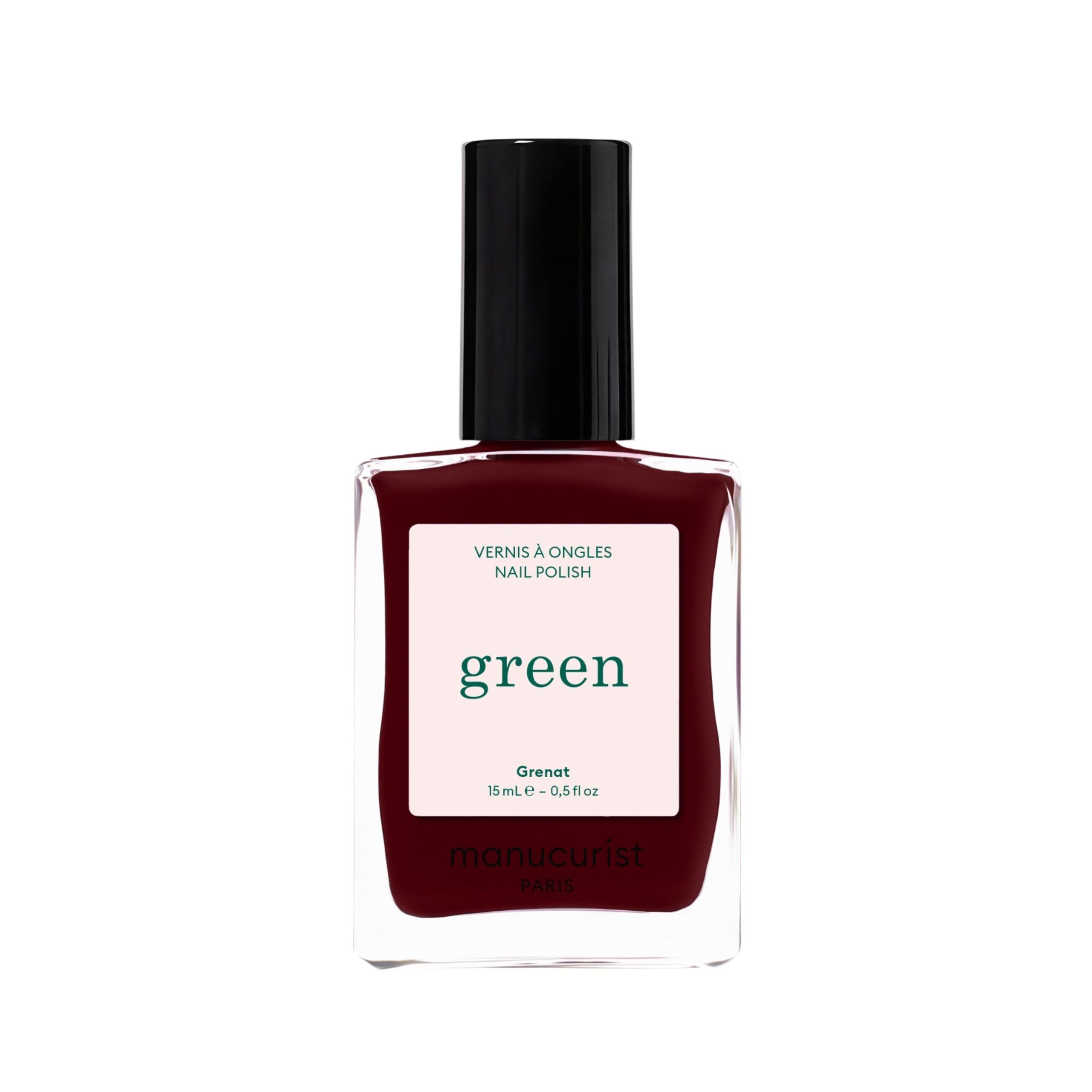 Manucurist Green schnoucí lak na nehty - Grenat (15 ml) - kaštanově červená barva MANUCURIST