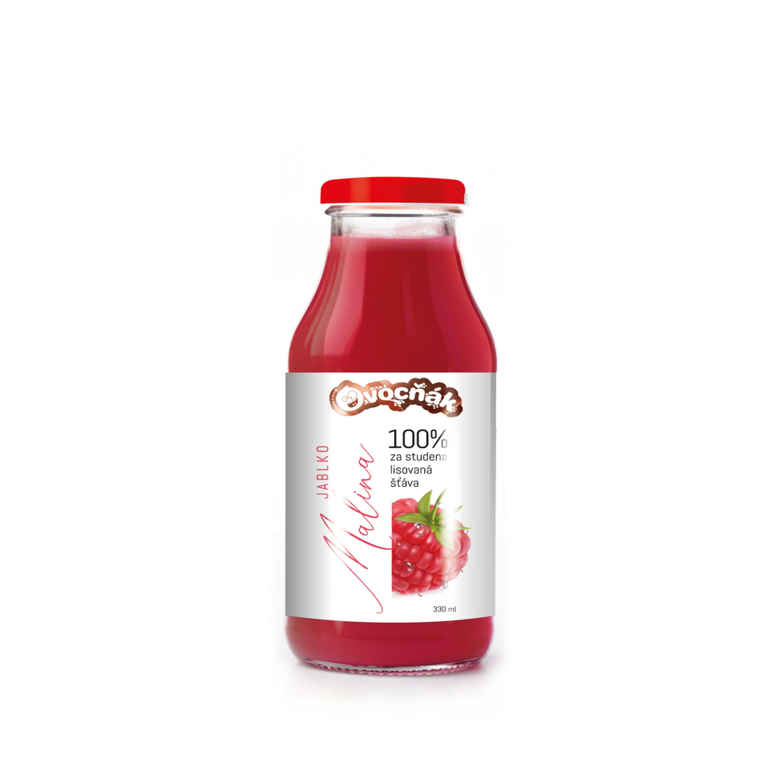 Ovocňák Mošt ovocný jablko-malina - sklo (330 ml) Ovocňák