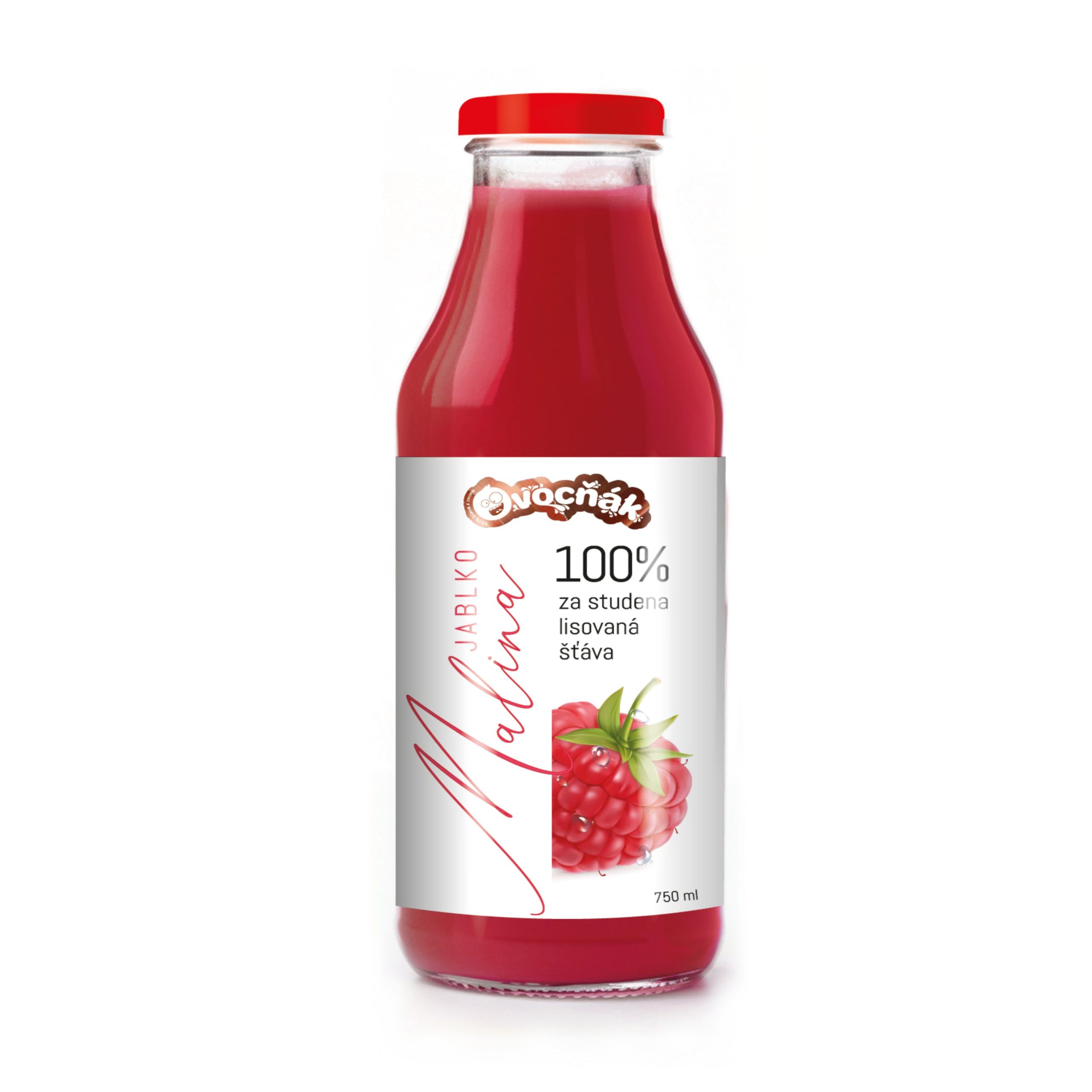 Ovocňák Mošt ovocný jablko-malina - sklo (750 ml) Ovocňák