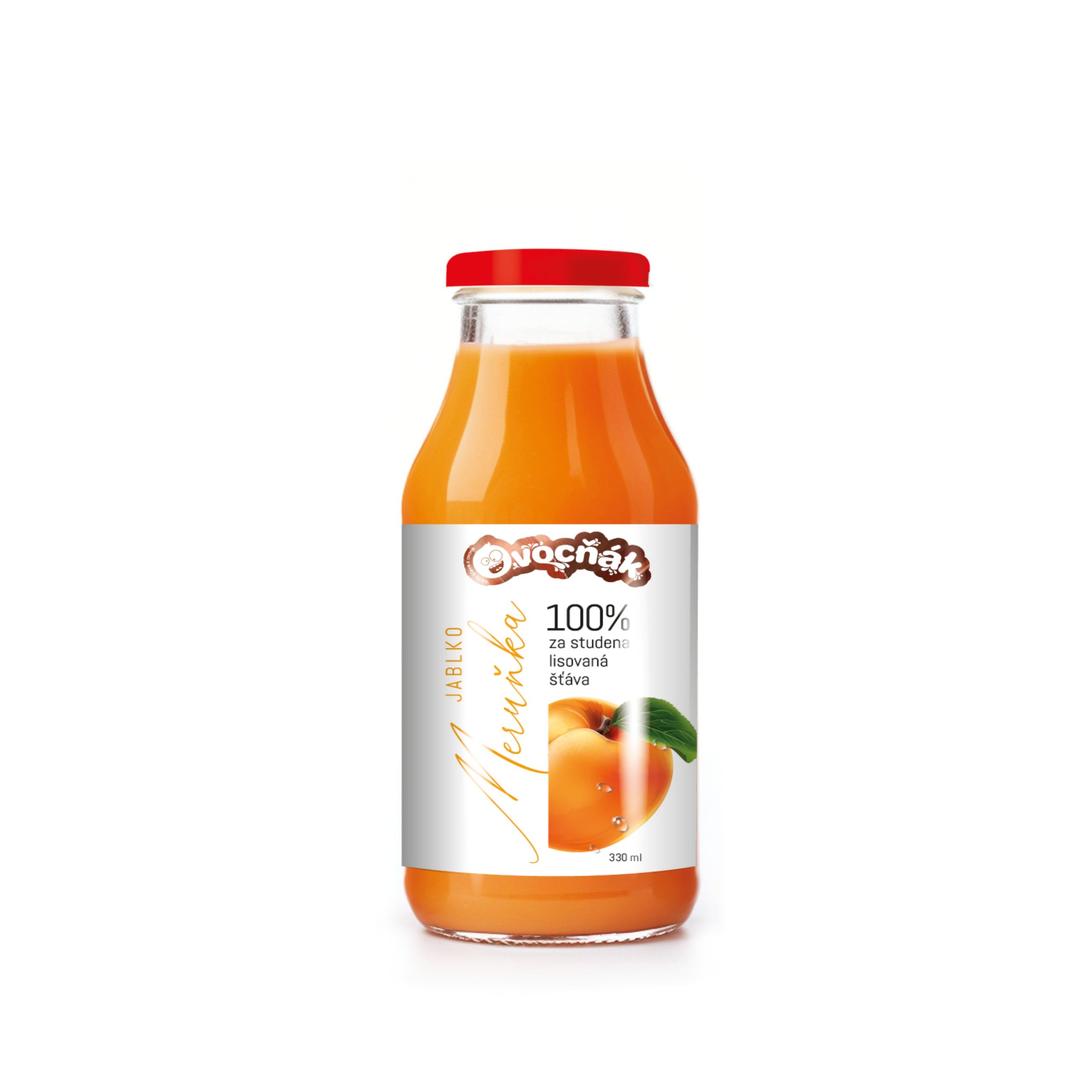 Ovocňák Mošt ovocný jablko-meruňka - sklo (330 ml) Ovocňák