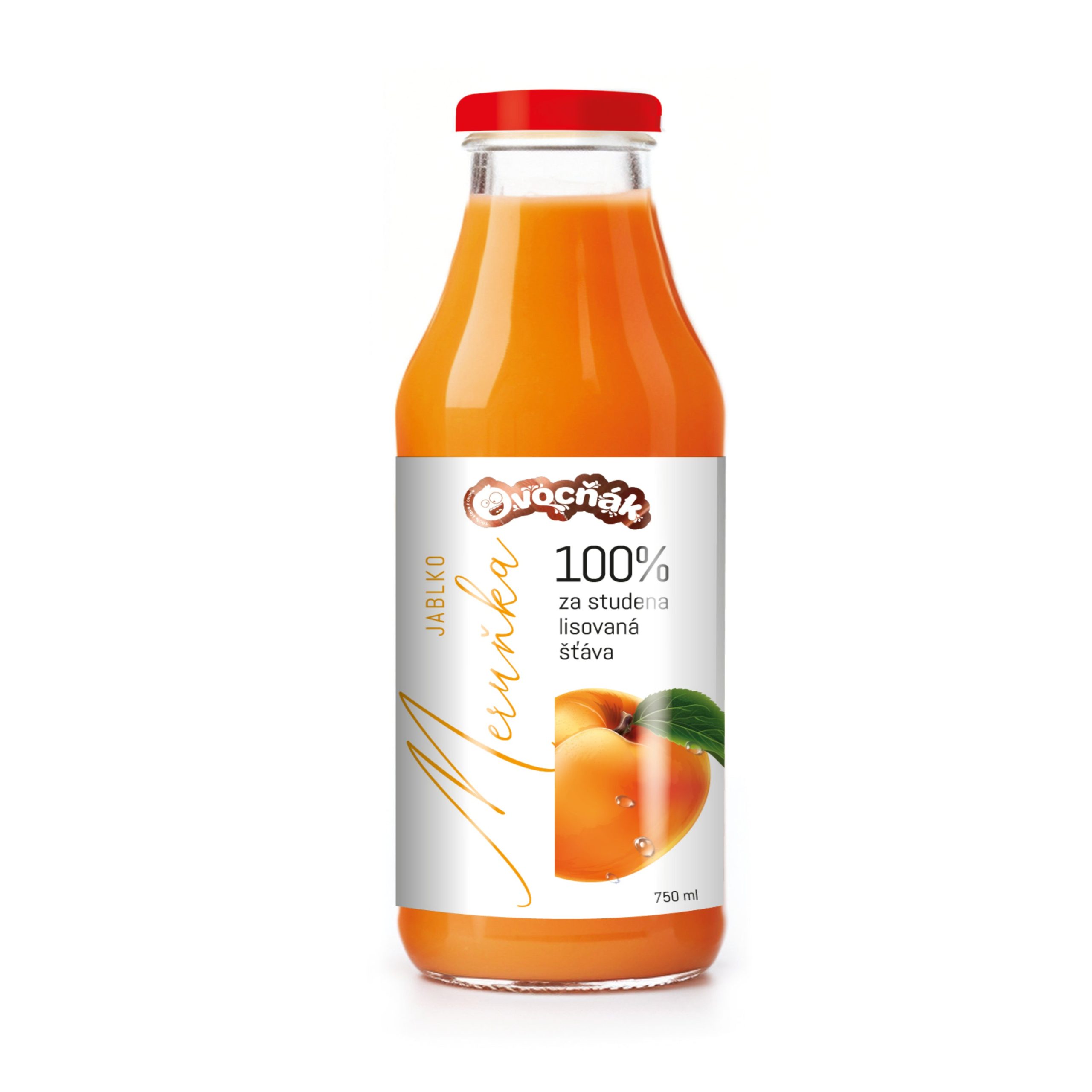 Ovocňák Mošt ovocný jablko-meruňka - sklo (750 ml) Ovocňák