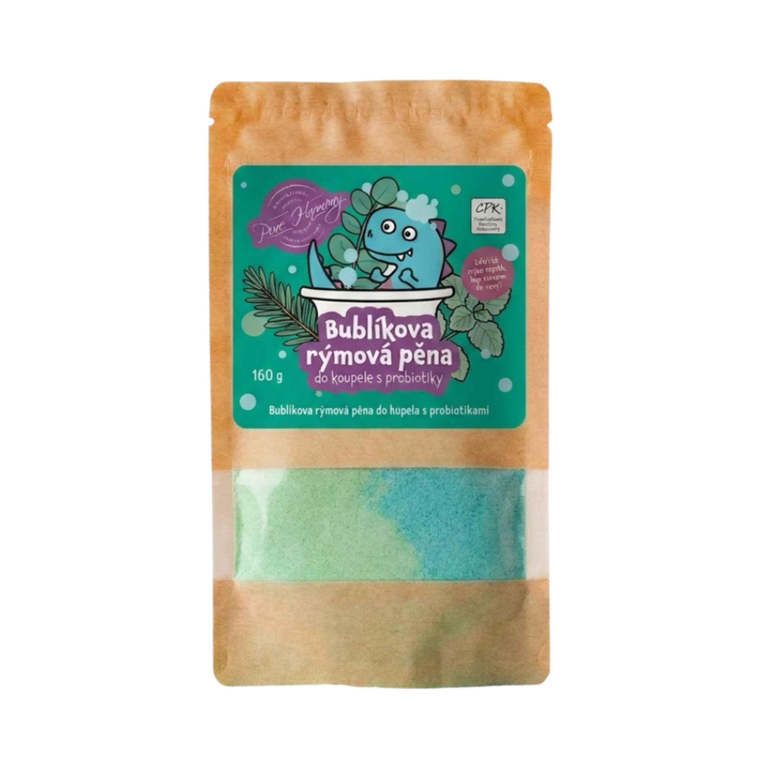 Pure Harmony Bublíkova rýmová pěna do koupele v prášku s probiotiky (160 g) - vhodná při nachlazení Pure Harmony