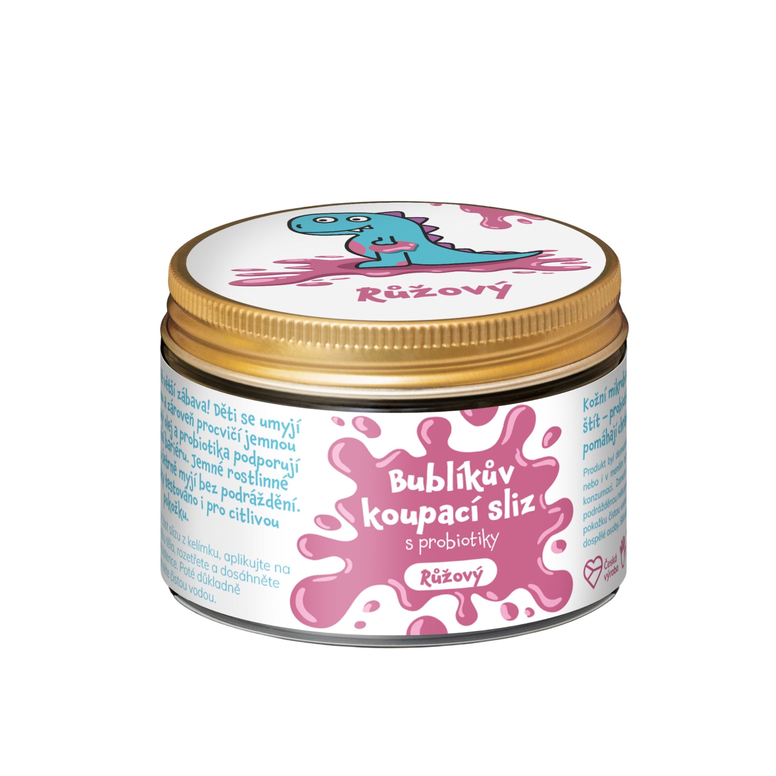 Pure Harmony Bublíkův koupací sliz s probiotiky - růžový (140 g) - mytí rukou a těla zábavnou formou Pure Harmony