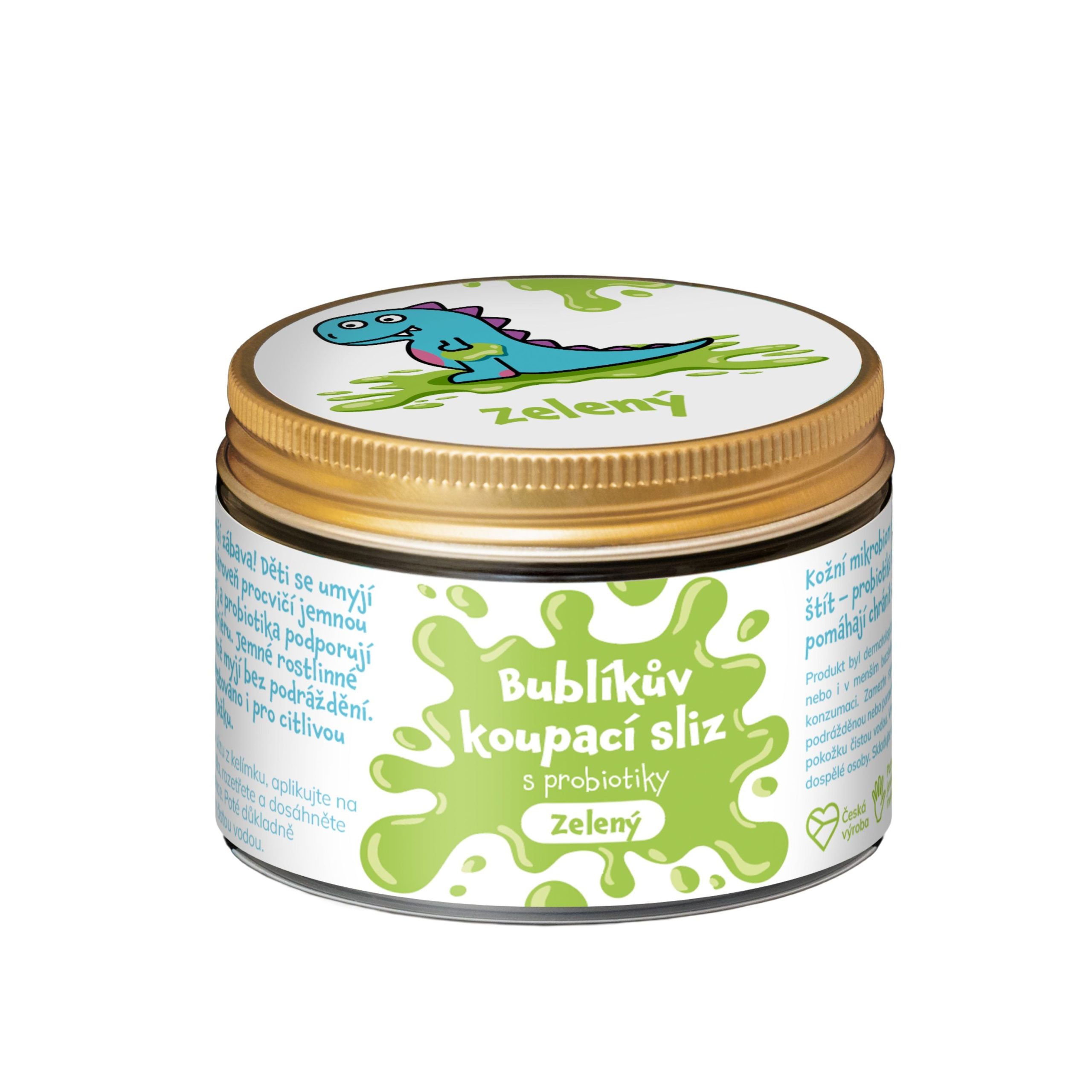 Pure Harmony Bublíkův koupací sliz s probiotiky - zelený (140 g) - mytí rukou a těla zábavnou formou Pure Harmony