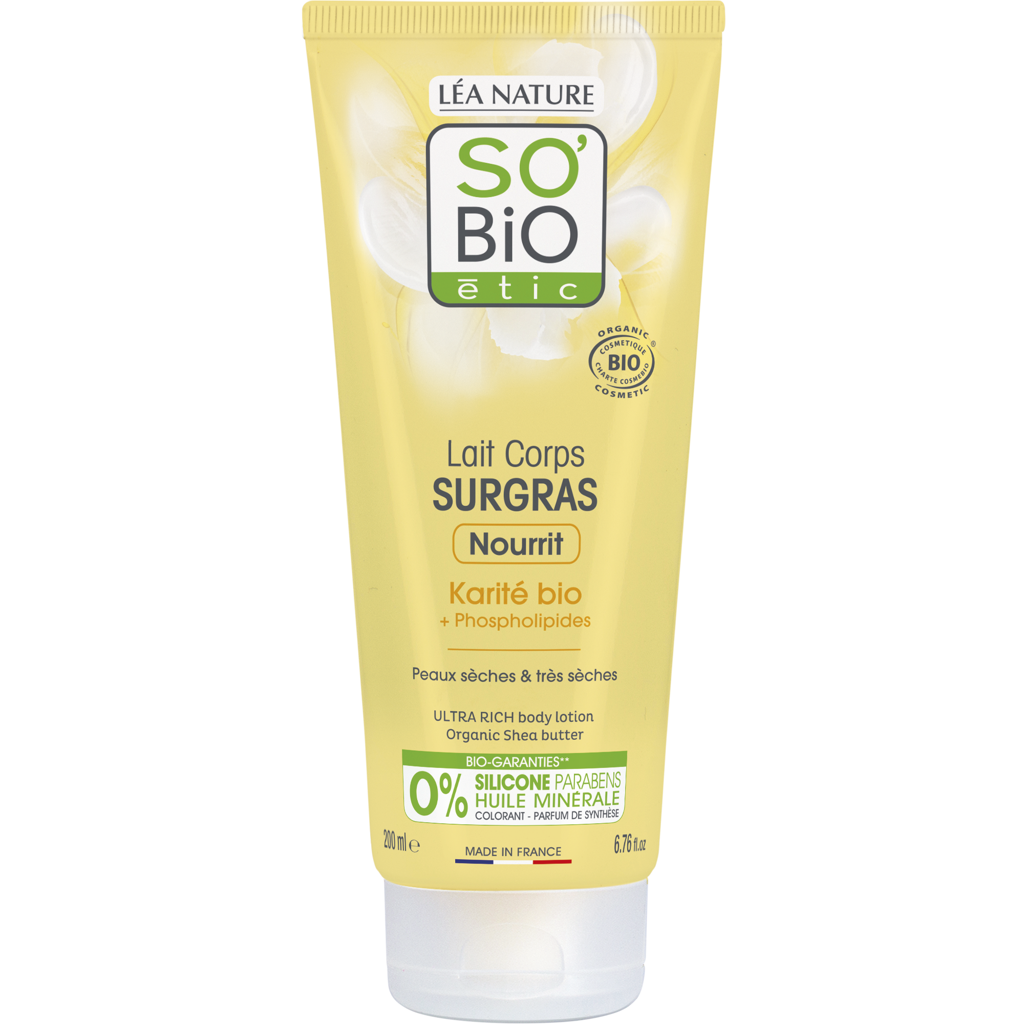 SO’BiO étic Mléko tělové ultra výživné s karité BIO (200 ml) - ideální pro suchou pokožku SO’BiO étic