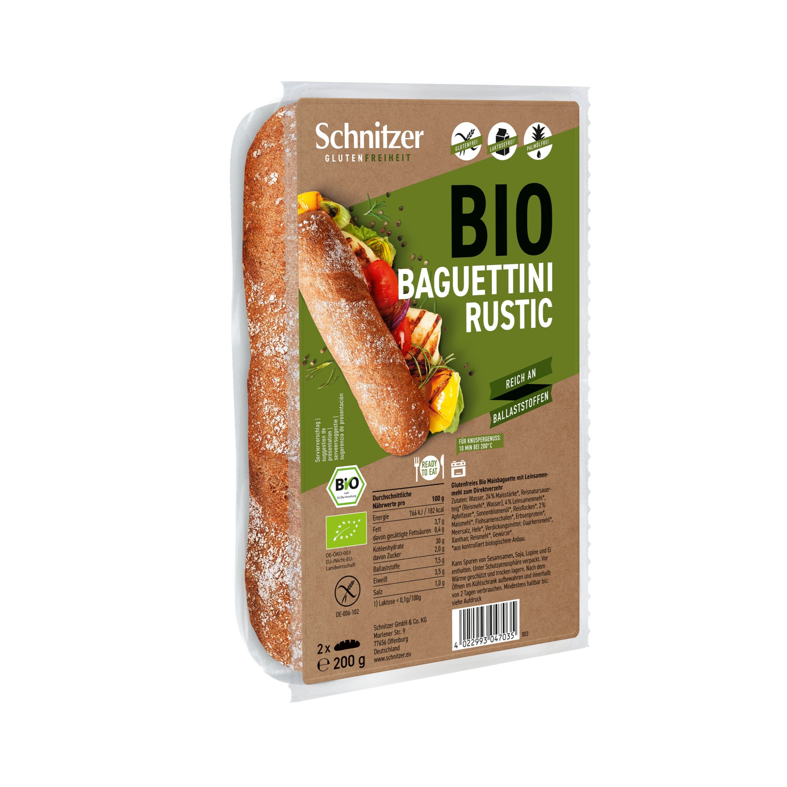 Schnitzer Bagety rustikální mini bezlepkové BIO (200 g) Schnitzer