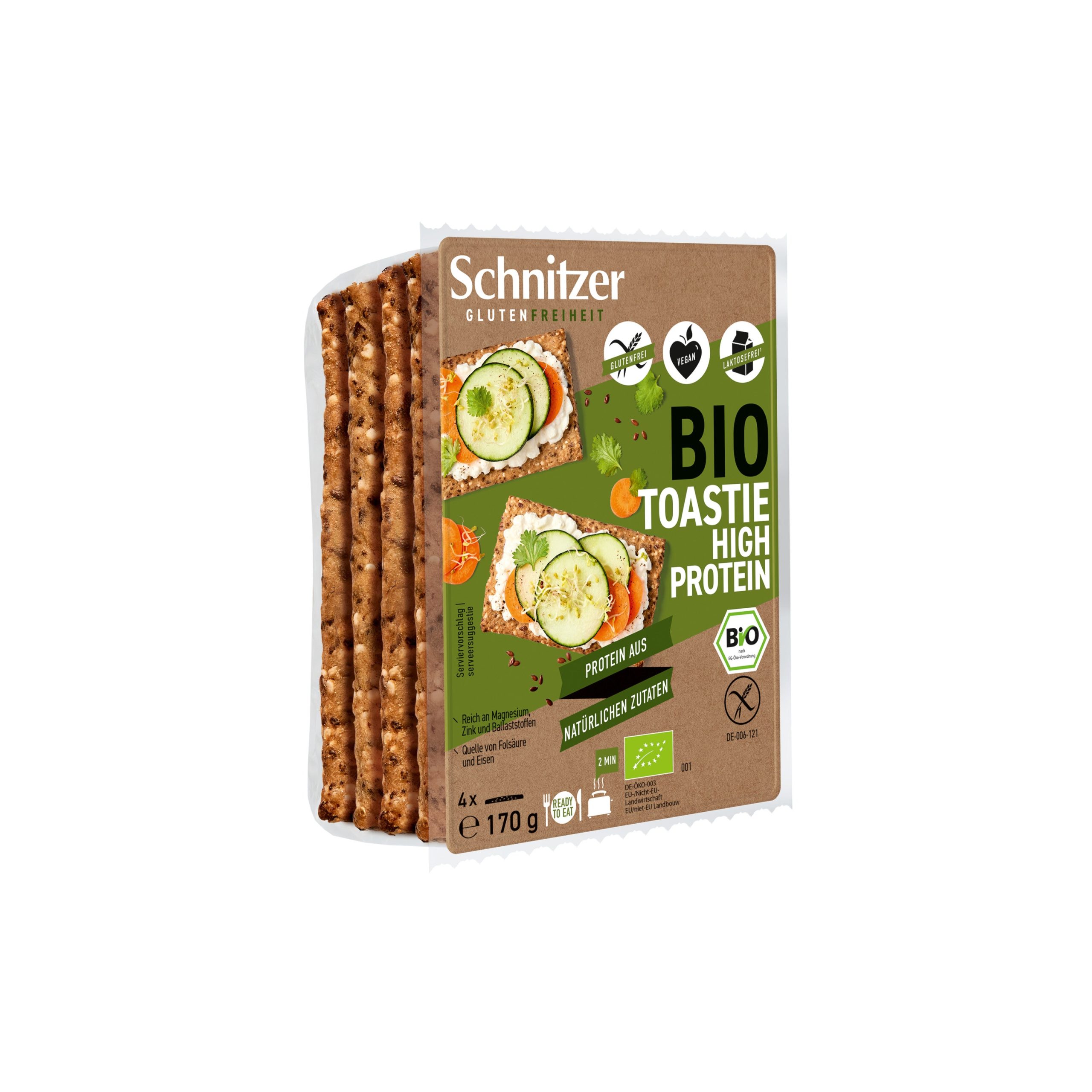 Schnitzer Chléb toastový s vysokým obsahem bílkovin bezlepkový BIO (170 g) - se semínky a vlákninou Schnitzer