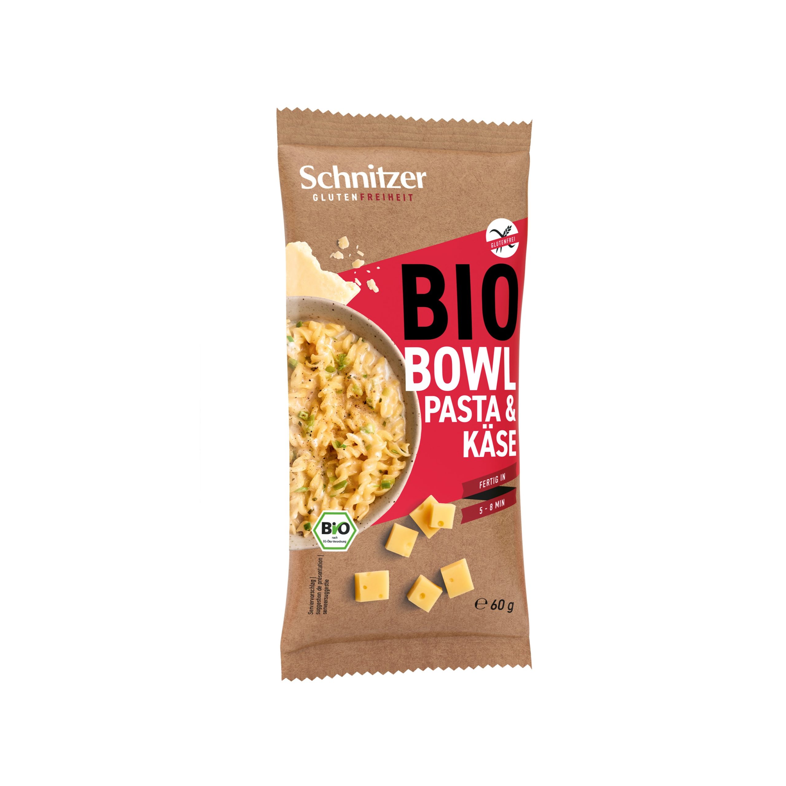 Schnitzer Těstoviny bezlepkové v sýrové omáčce instantní BIO (60 g) Schnitzer