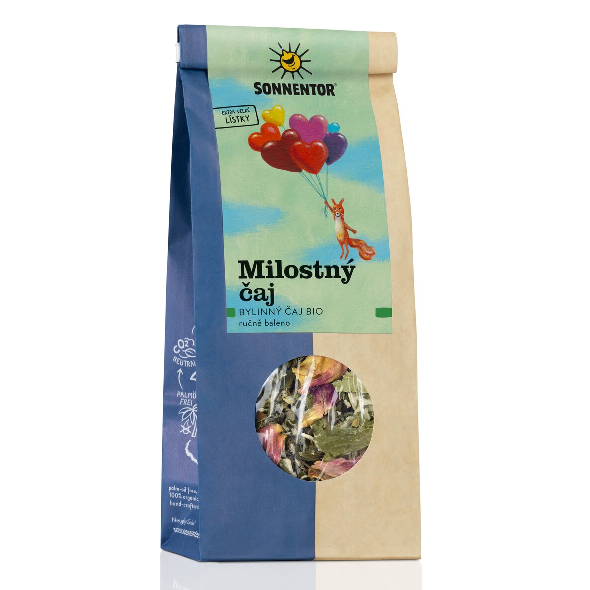 Sonnentor Milostný bylinný čaj BIO - sypaný (50 g) - spojuje malinu