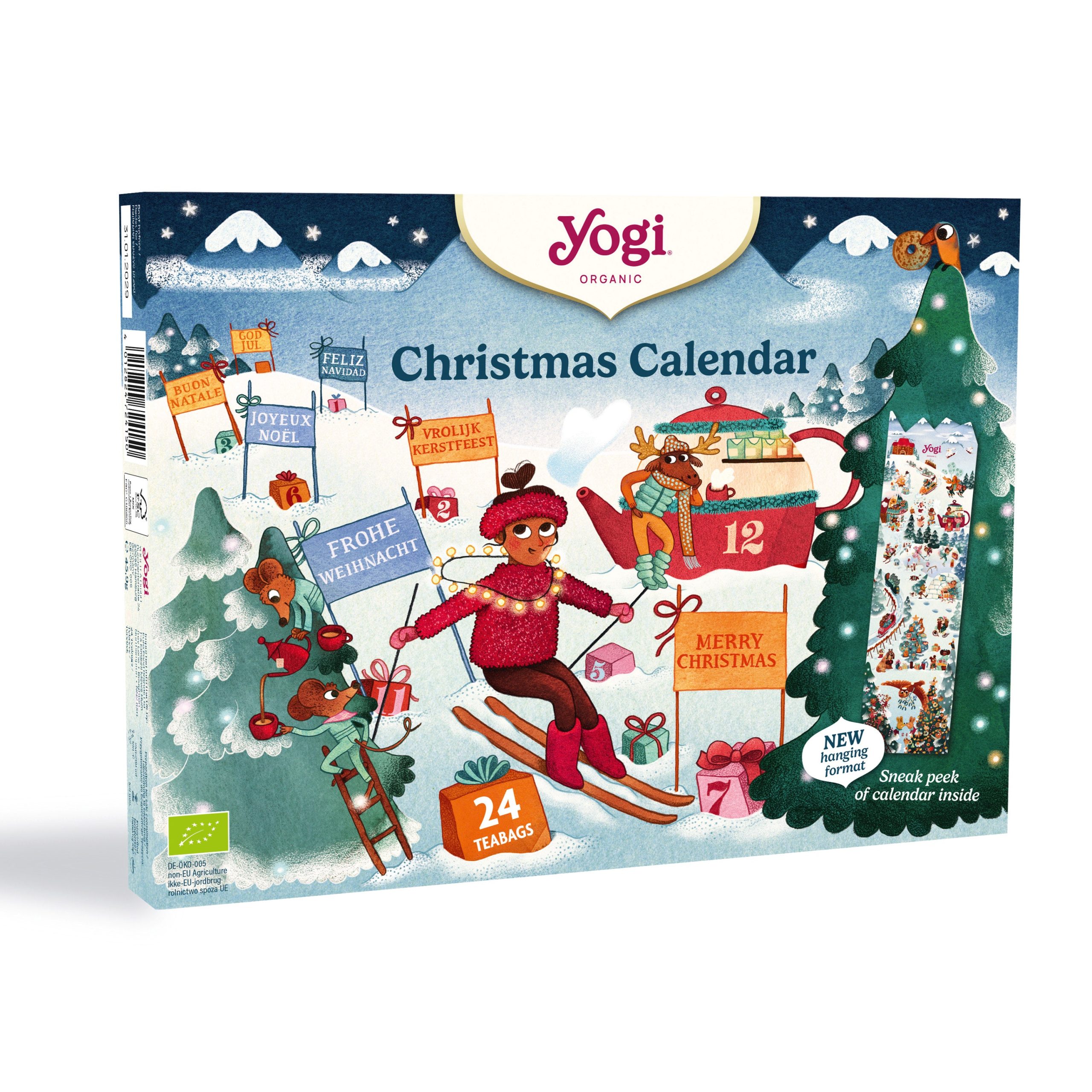 Yogi Adventní kalendář čajový velký BIO - 24 nálev. sáčků (45