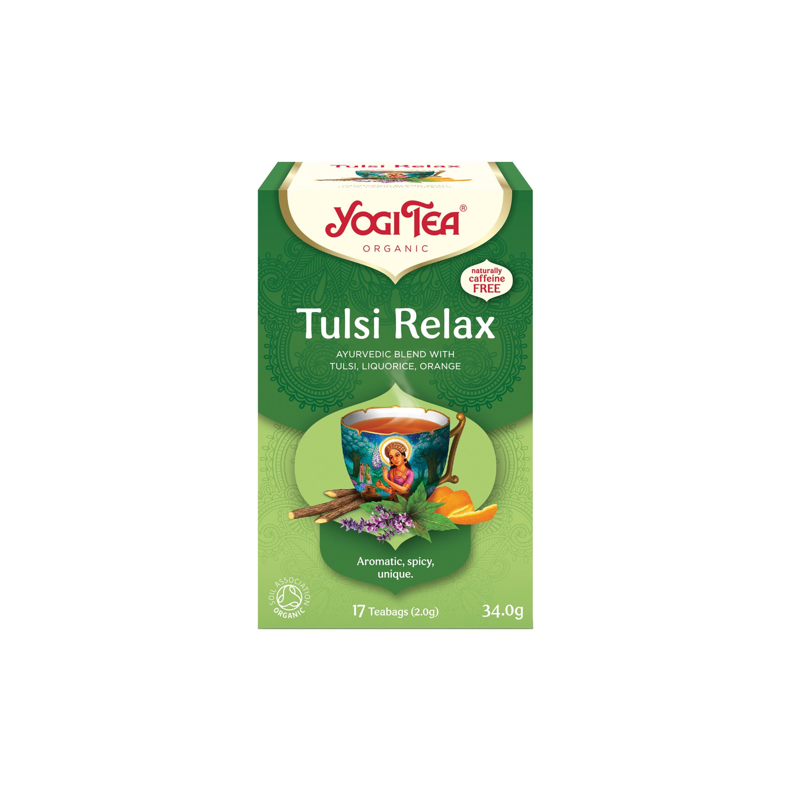 Yogi Čaj Tulsi Relax BIO - nálev. sáčky (17 x 2 g) - uleví při stresu i nachlazení Yogi