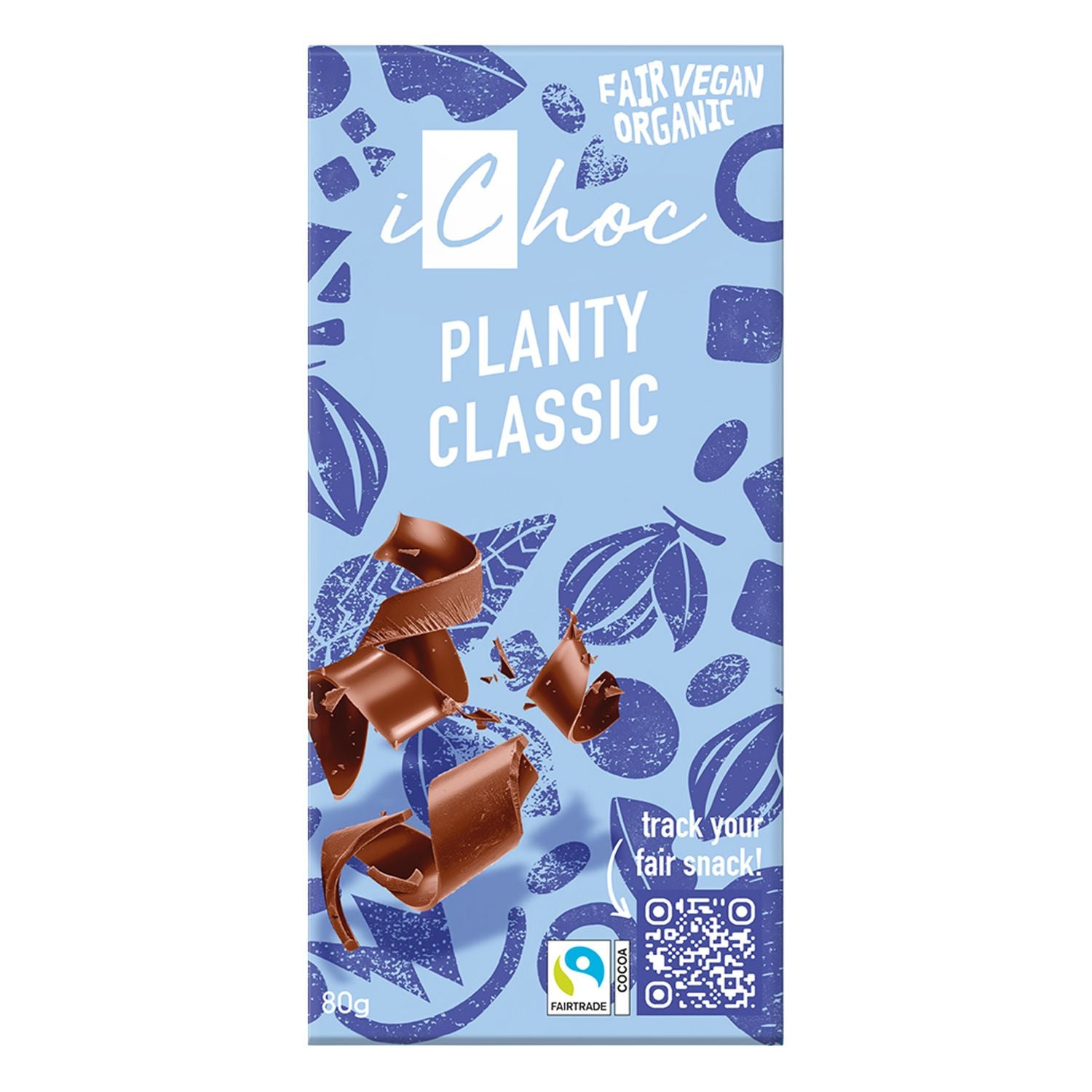 iChoc Tabulka kakaová classic vegan BIO (80 g) - fair trade kvalita iChoc